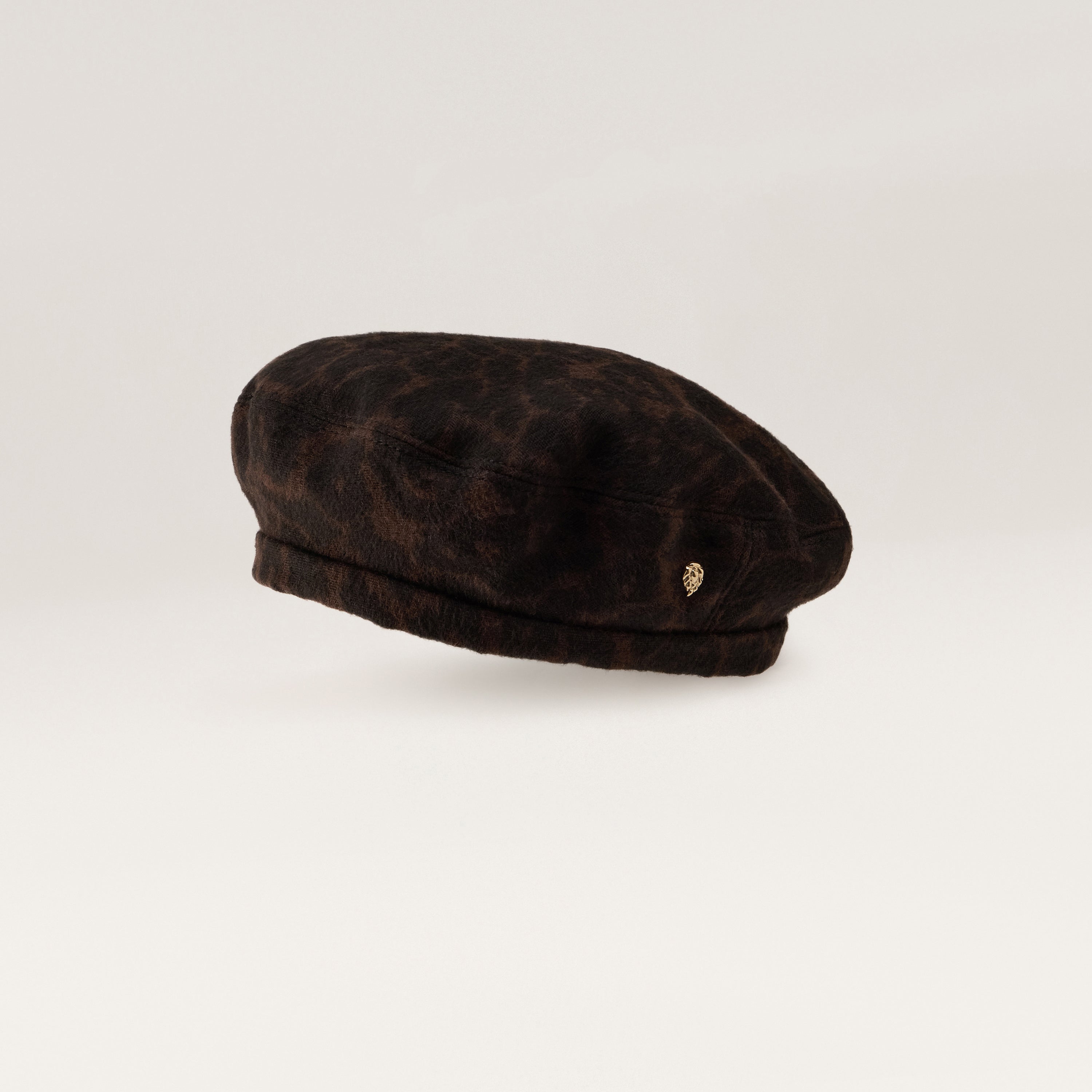 Aviva Jacquard Beret - Dark Choc | Helen Kaminski AU