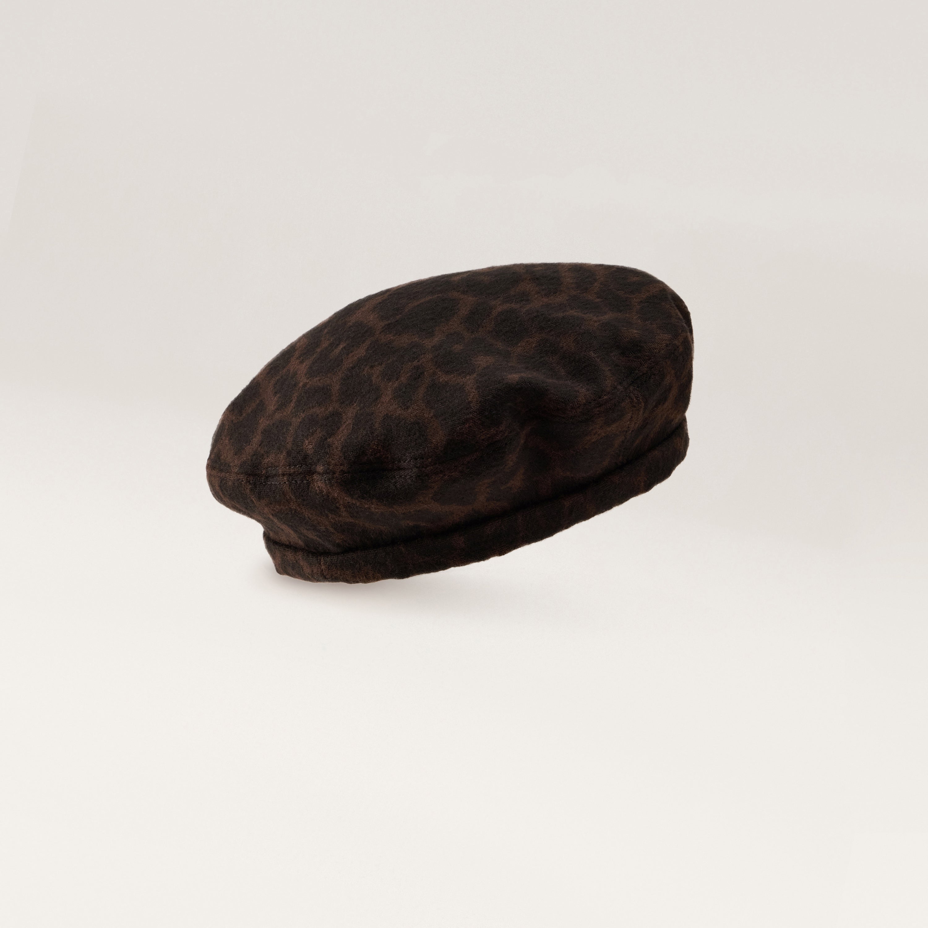 Aviva Jacquard Beret - Dark Choc | Helen Kaminski AU