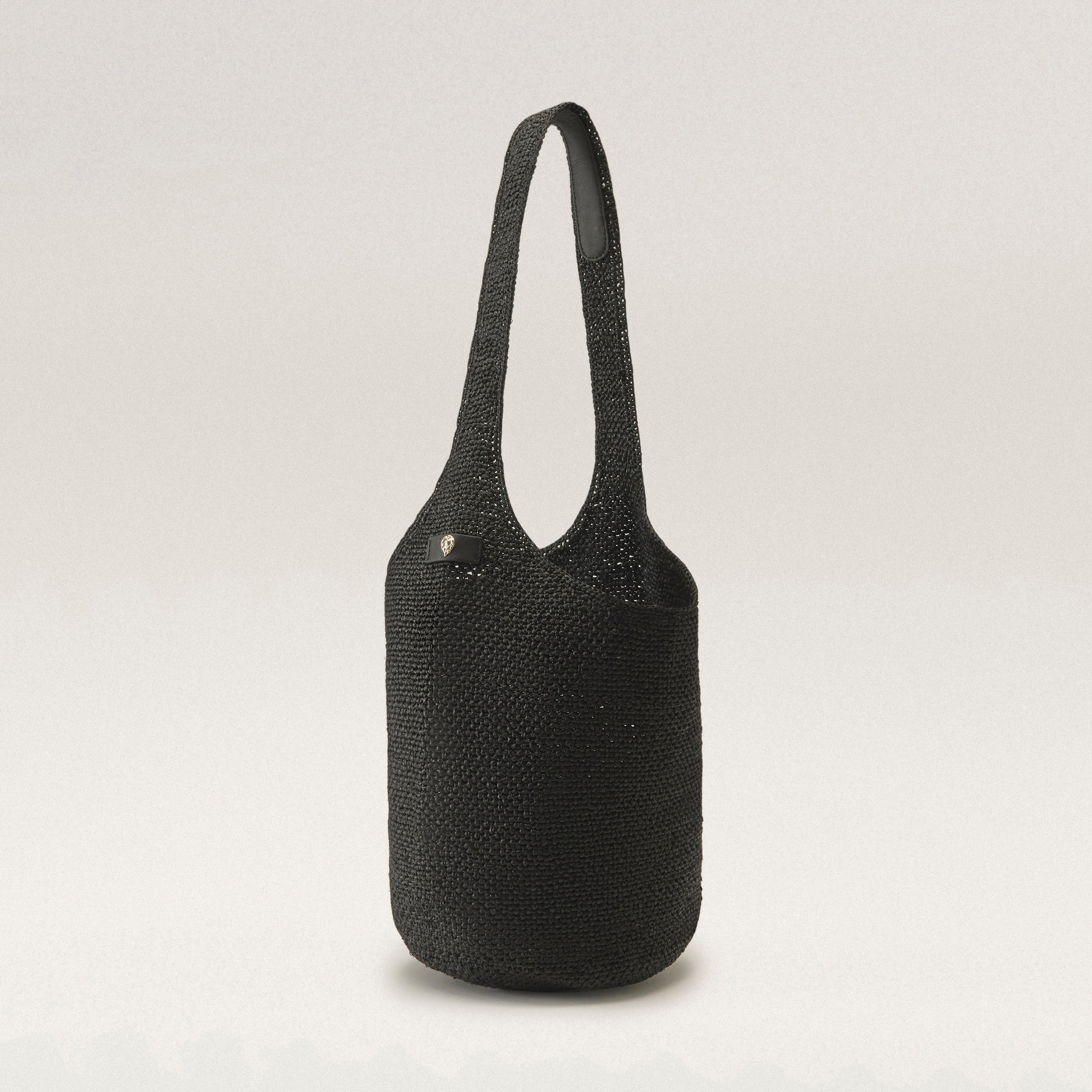 Carillo Raffia Sac Shoulder Bag in Black - Helen Kaminski AU