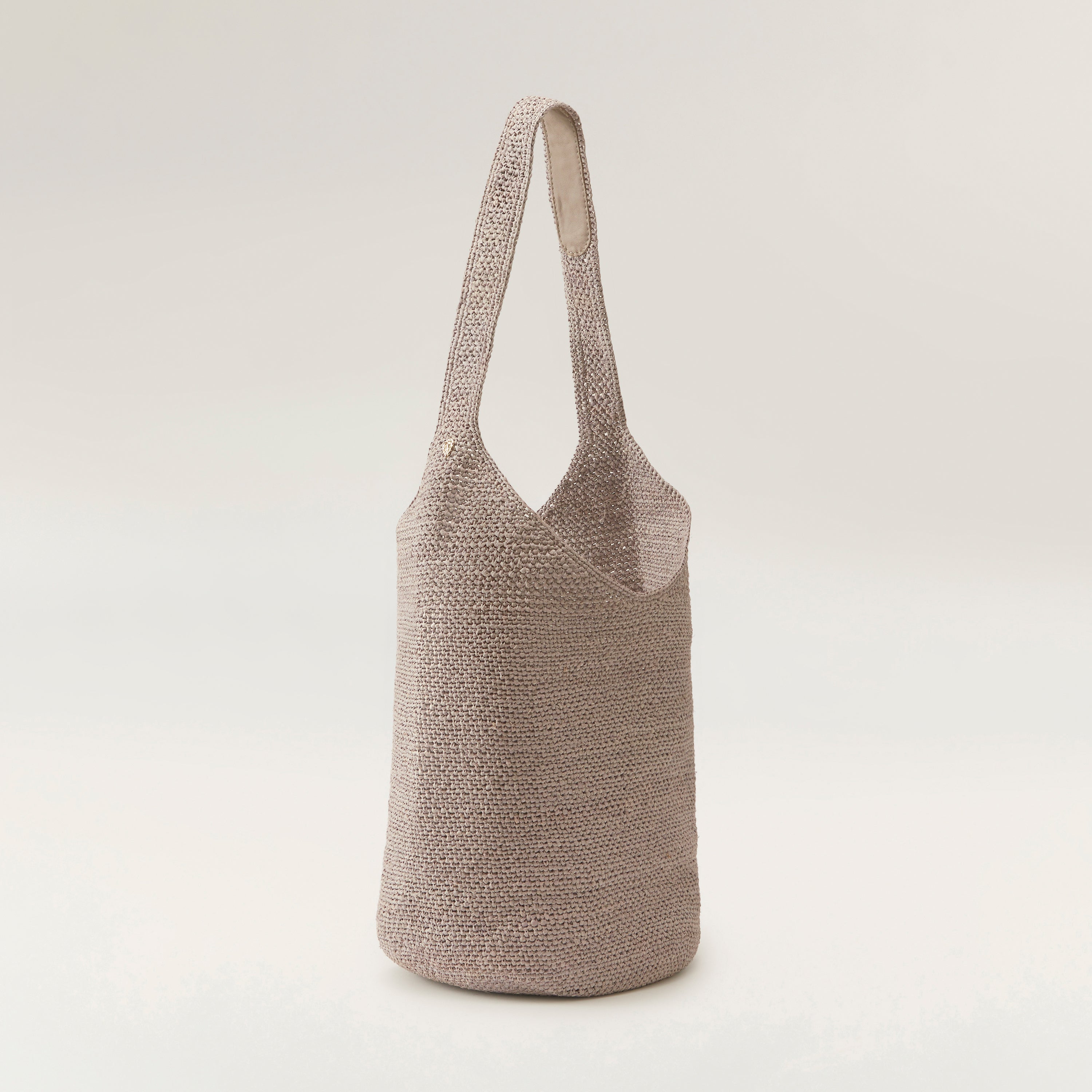 Carillo Raffia Sac Shoulder Bag in Eclipse Melange Grey Helen