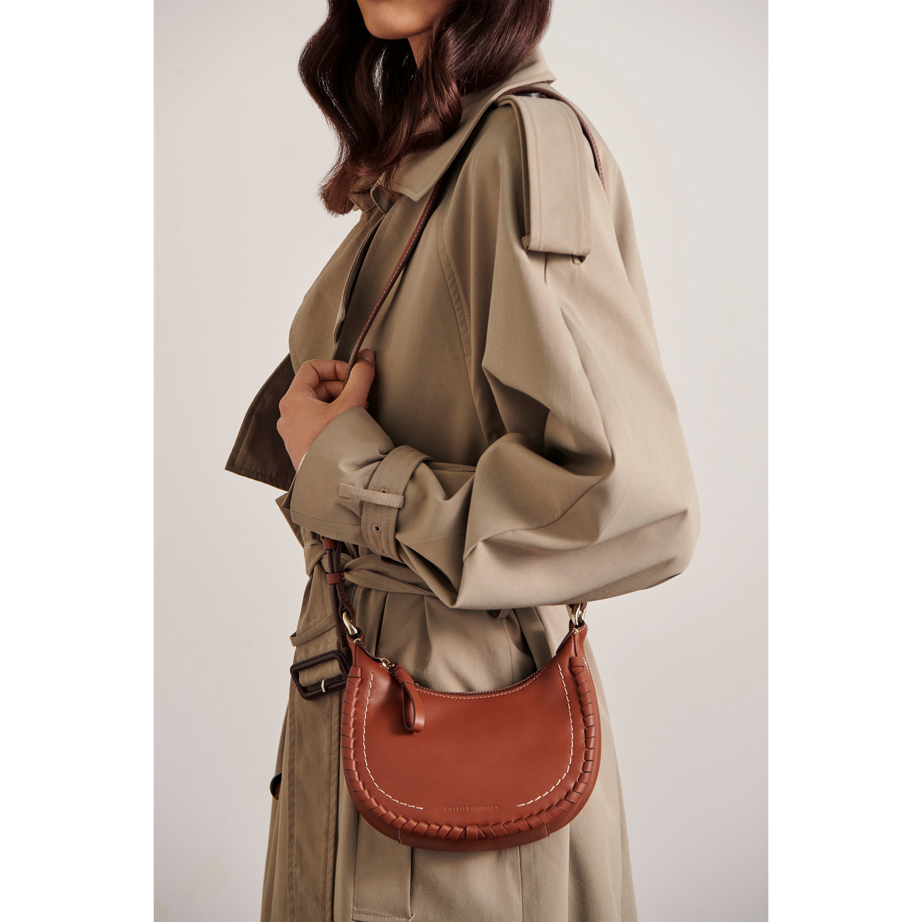 Vivie Mini Hobo Bag - Cuoio Leather - Helen Kaminski AU