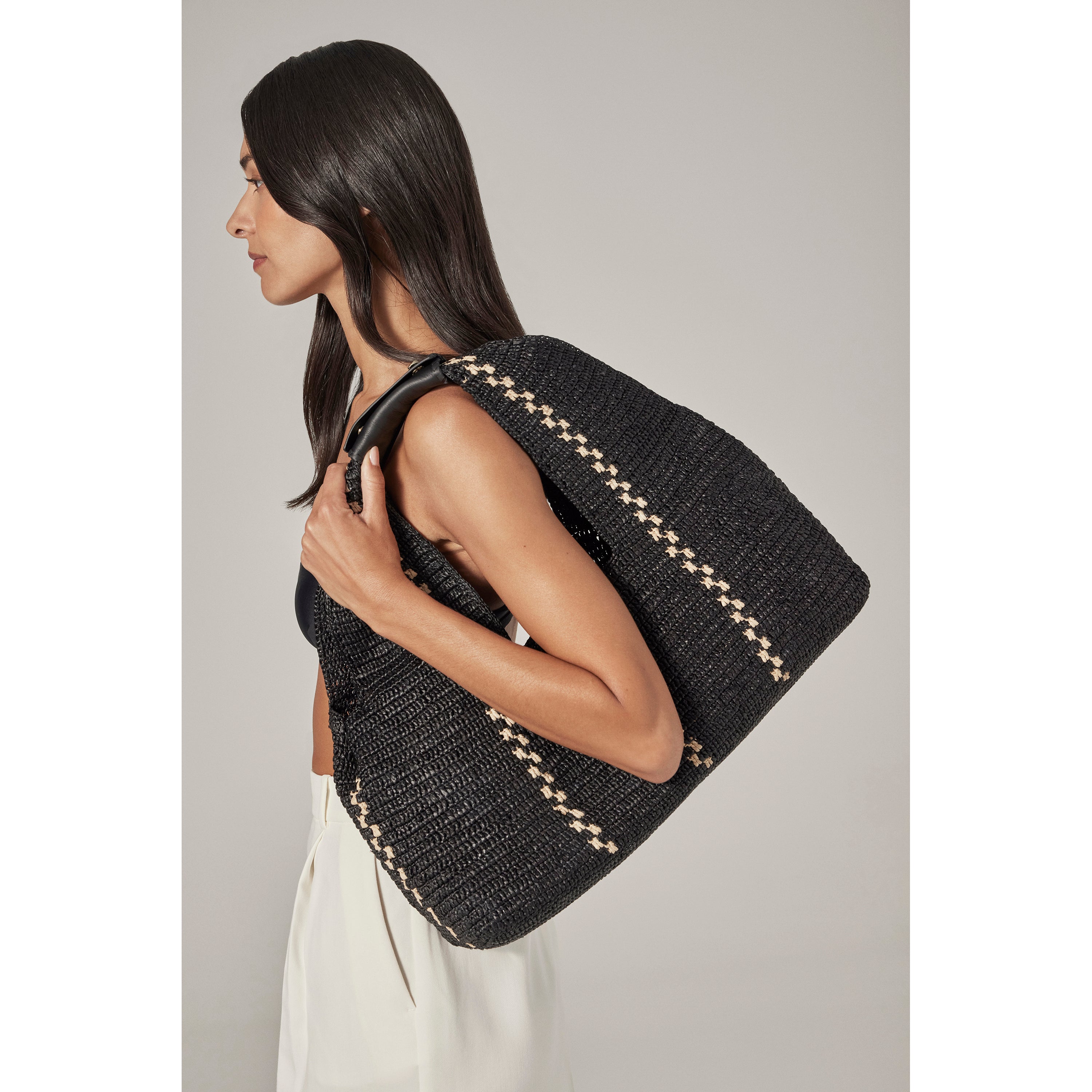 【HELLEN KAMINSKI 】大人の大容量バック/ Euphoria Tote Euphoria Tote - Charcoal Natural - Helen Kaminski AU