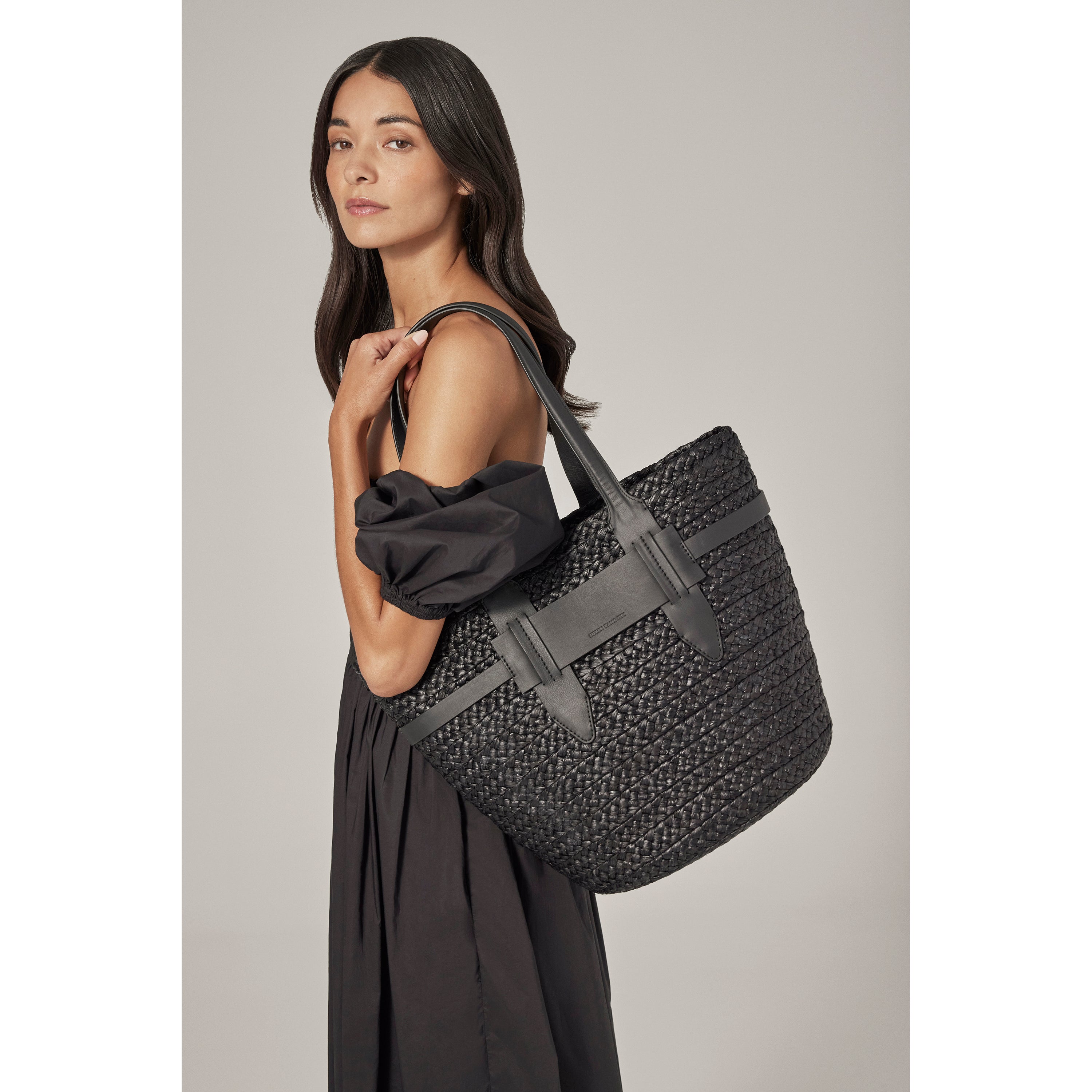 Lipari L Tote - Charcoal Black - Helen Kaminski AU