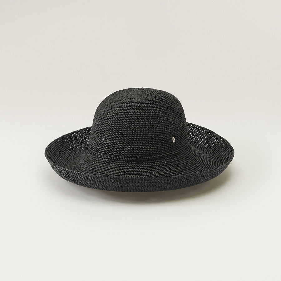 Provence 12 Charcoal Raffia Hat - Helen Kaminski AU