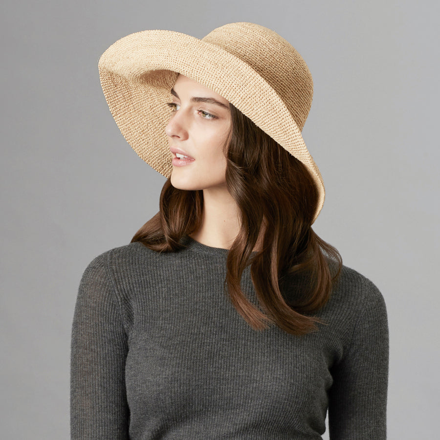 Raffia Round Crown Natural Provence 12 Hat