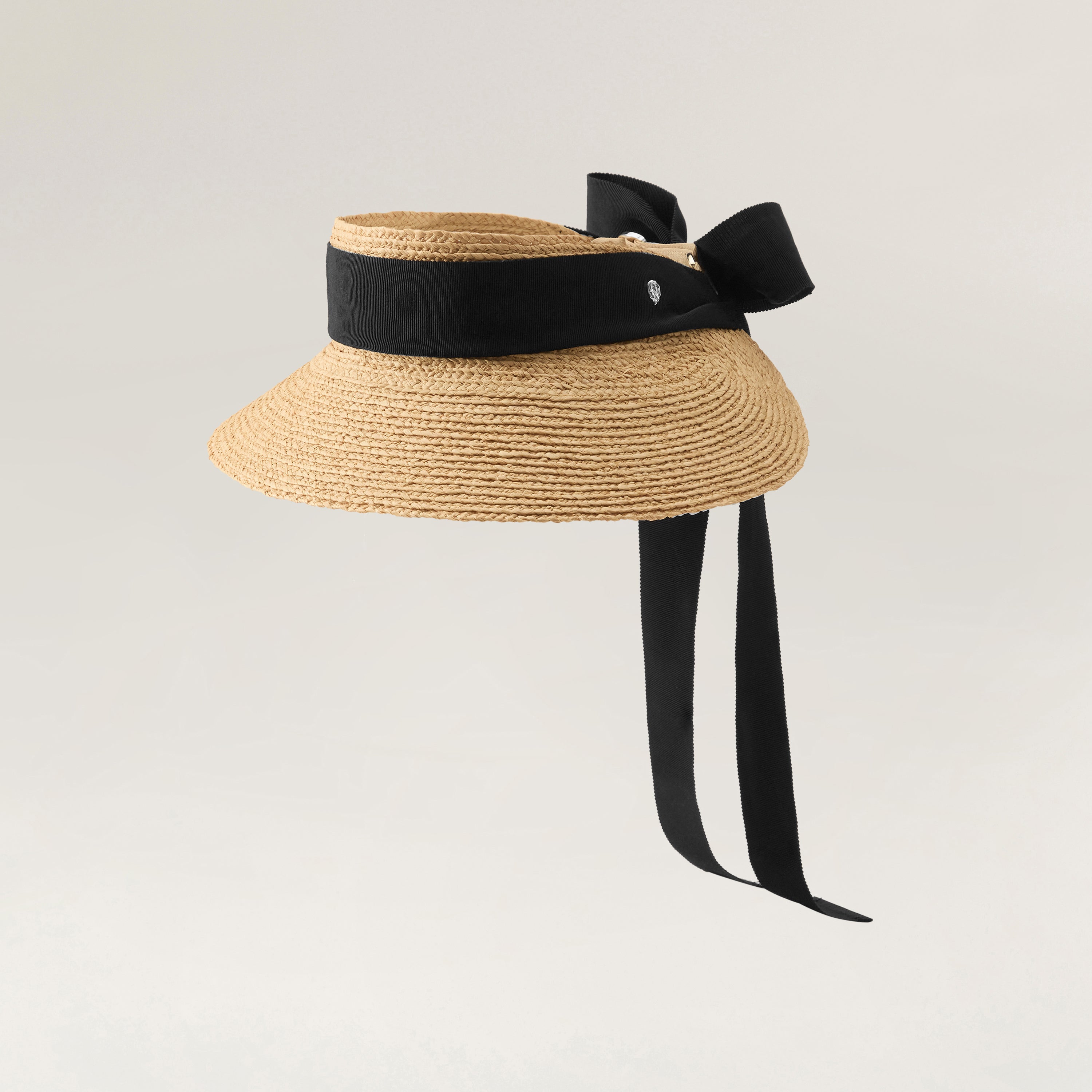 Helen Kaminski Sydney Raffia Straw  Hat with Black Ribbon - OS Helen Kaminski Classic 5 Raffia Sun Hat | Neiman Marcus main image 2
