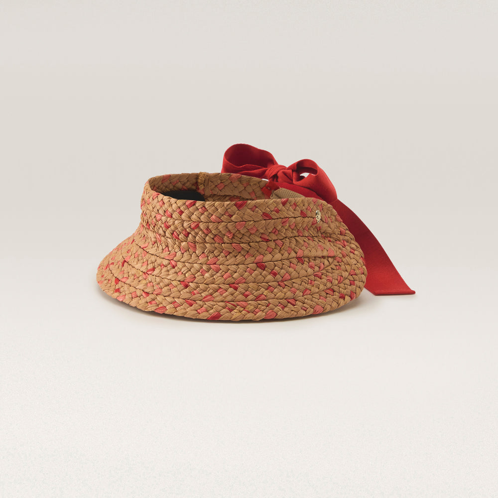 Raffia Visor Nougat Amilia Hat