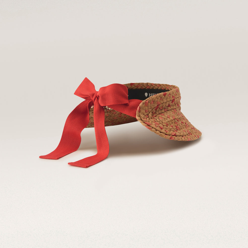 Raffia Visor Nougat Amilia Hat