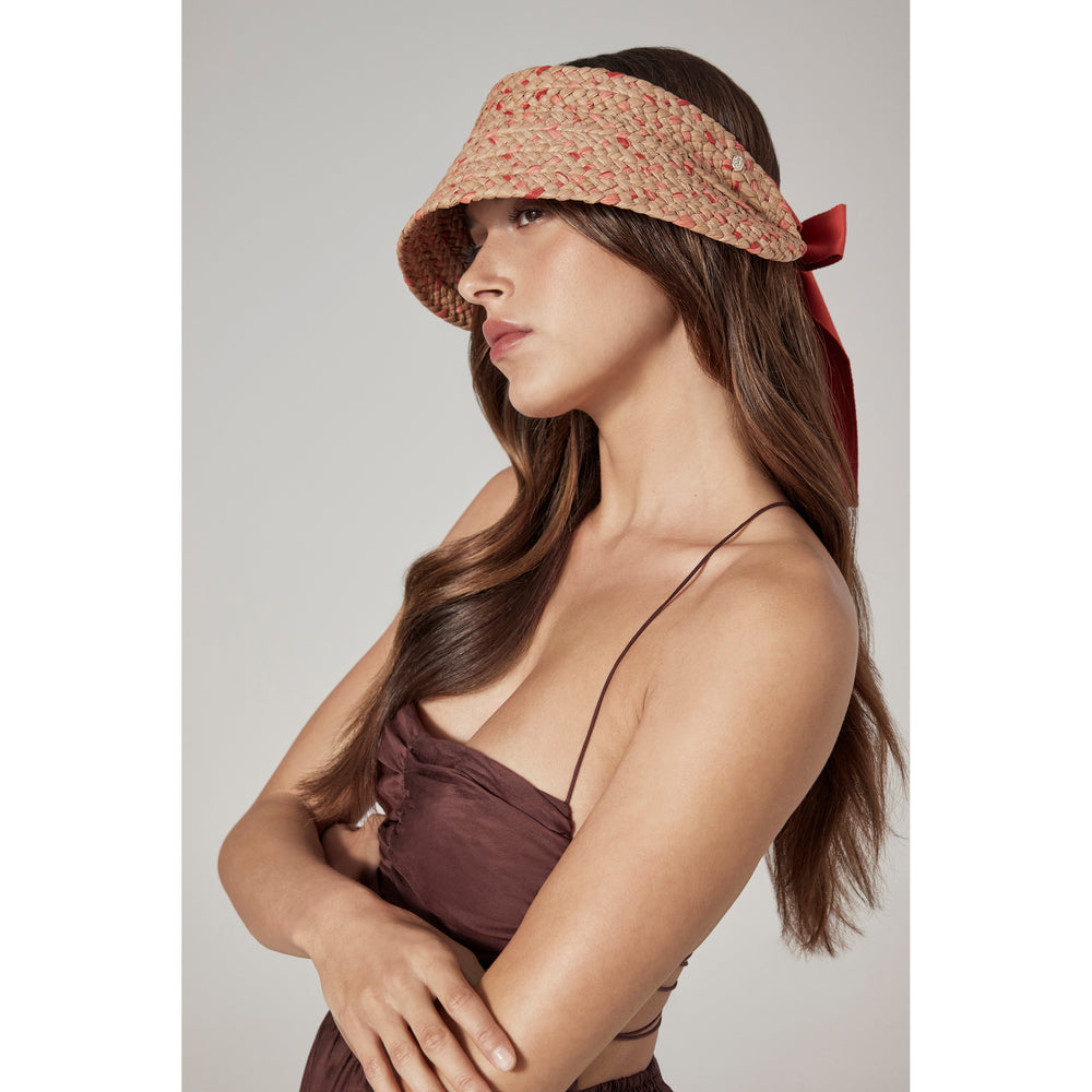 Raffia Visor Nougat Amilia Hat