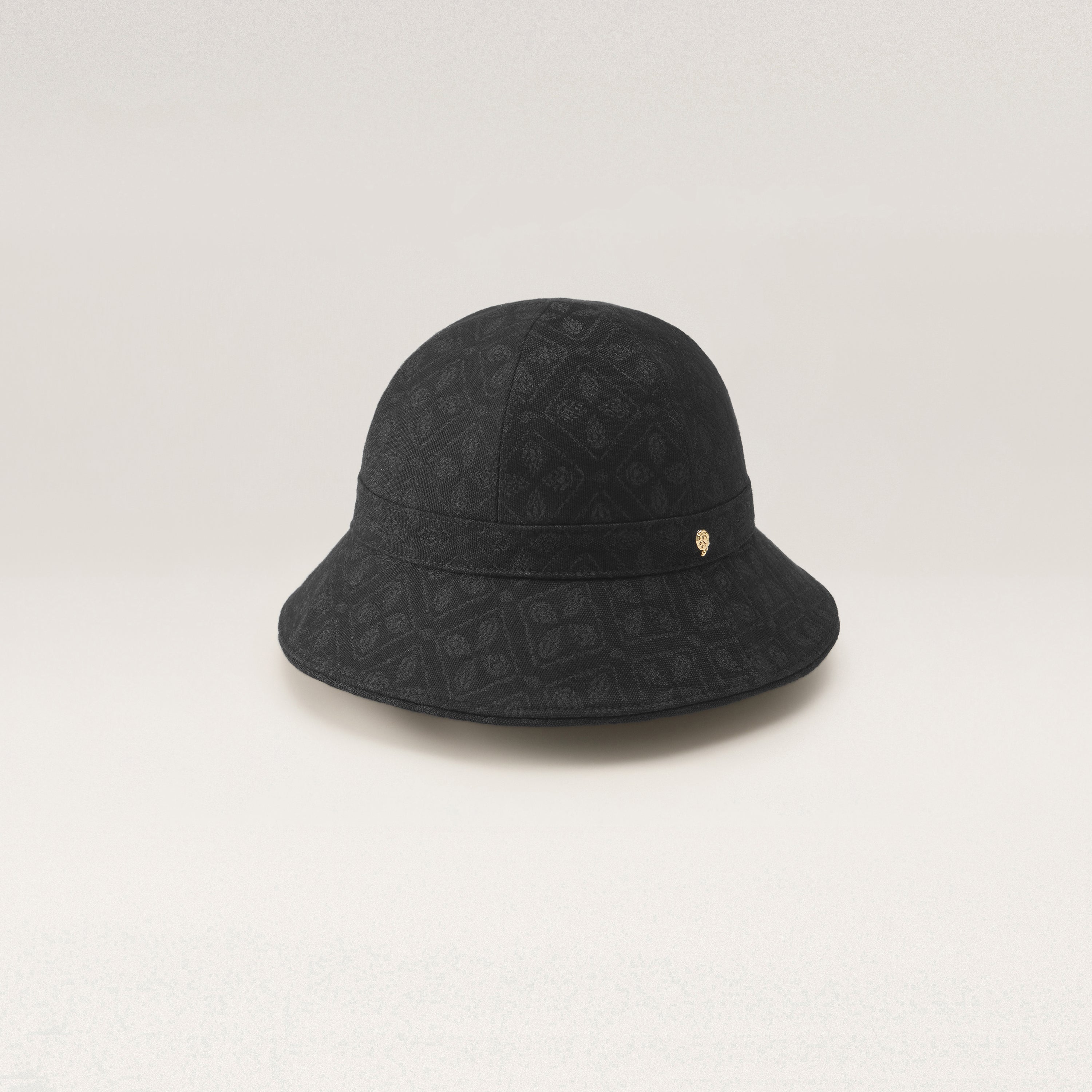 Cecilia Jacquard Cloche Hat - Jacquard Black | Helen Kaminski AU