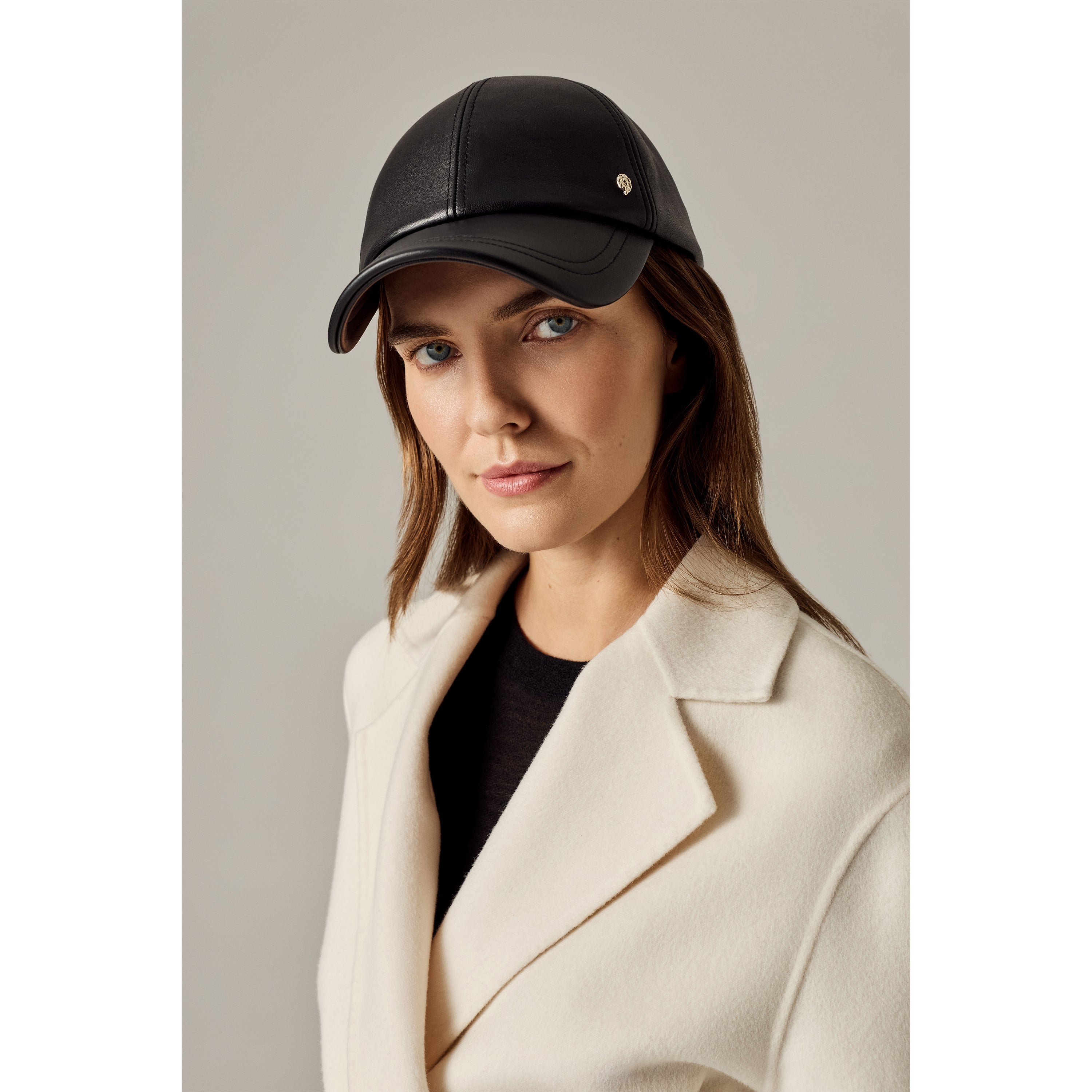 Buy Lexie Leather Cap - Black - Helen Kaminski AU