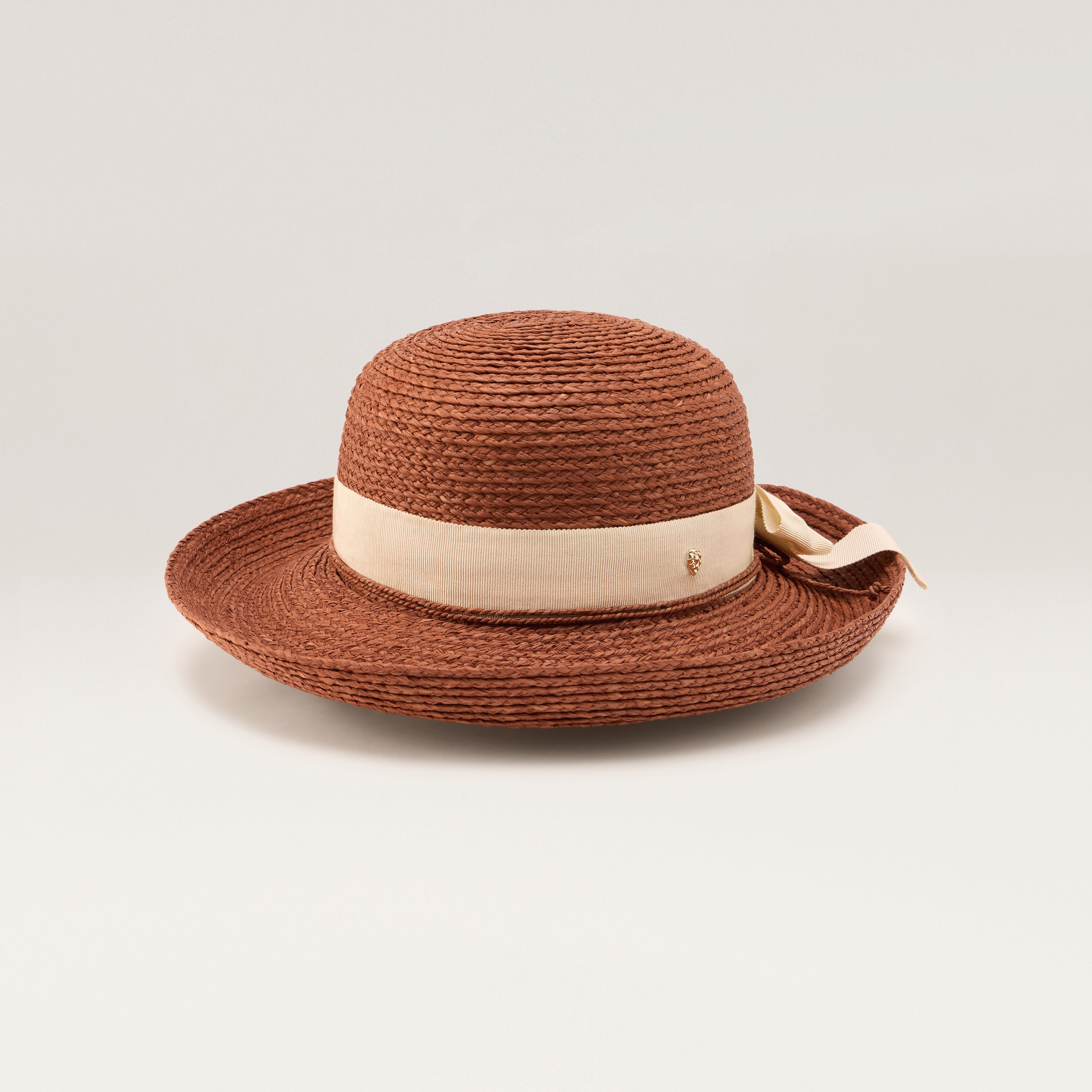 Newport Raffia Braid Hat - Rust Cream | Helen Kaminski AU