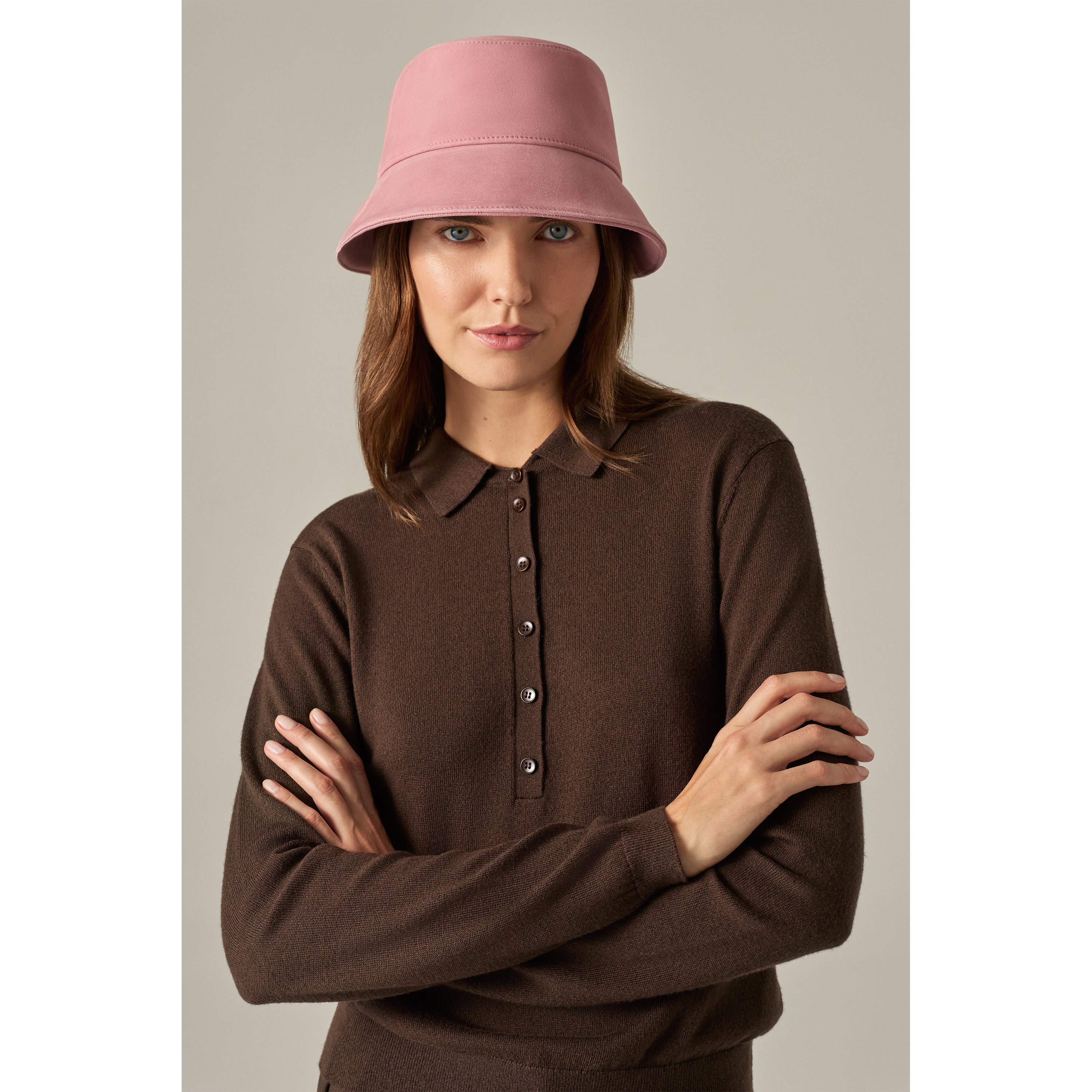 Helen Kaminski Australia | Burgundy Suede Bucket Hat Helen Kaminski Australia Italian Calf Suede Wide Brim Sun  main image 3