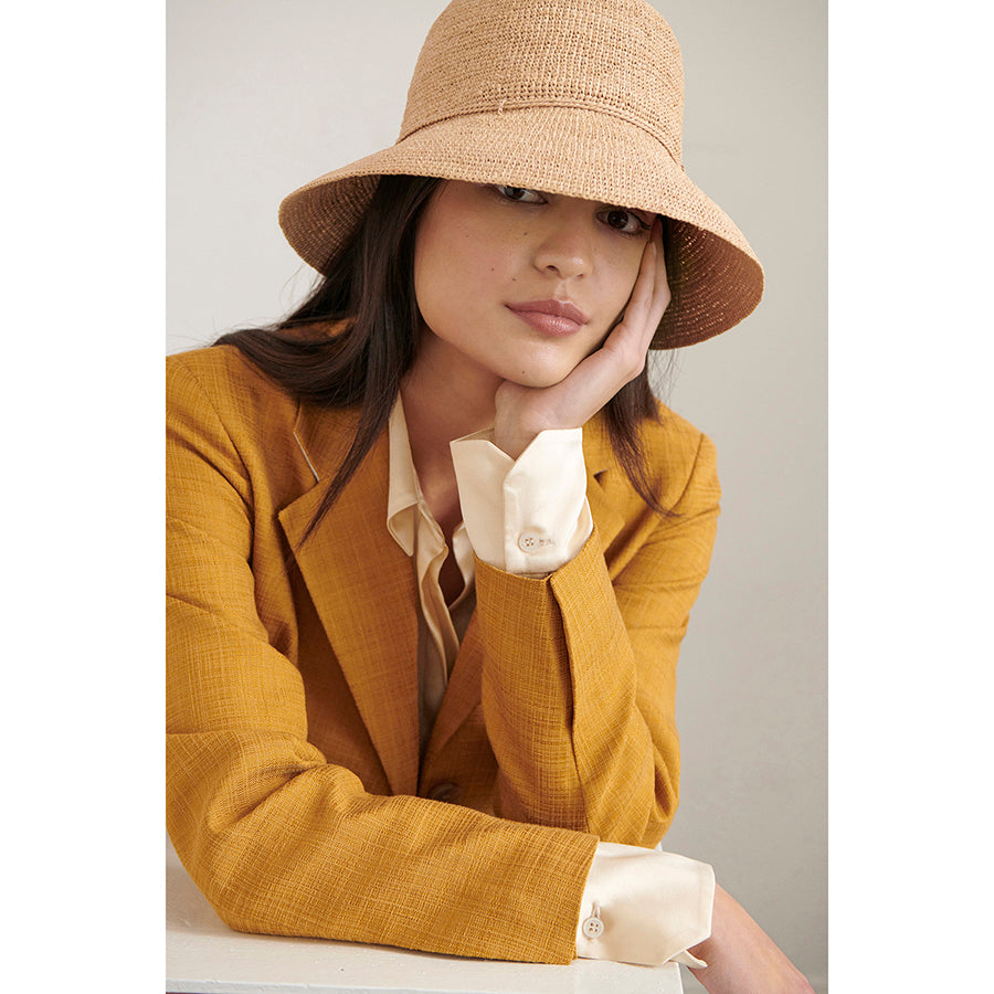 Provence 8 Raffia Crochet Hat - Nougat | Helen Kaminski AU