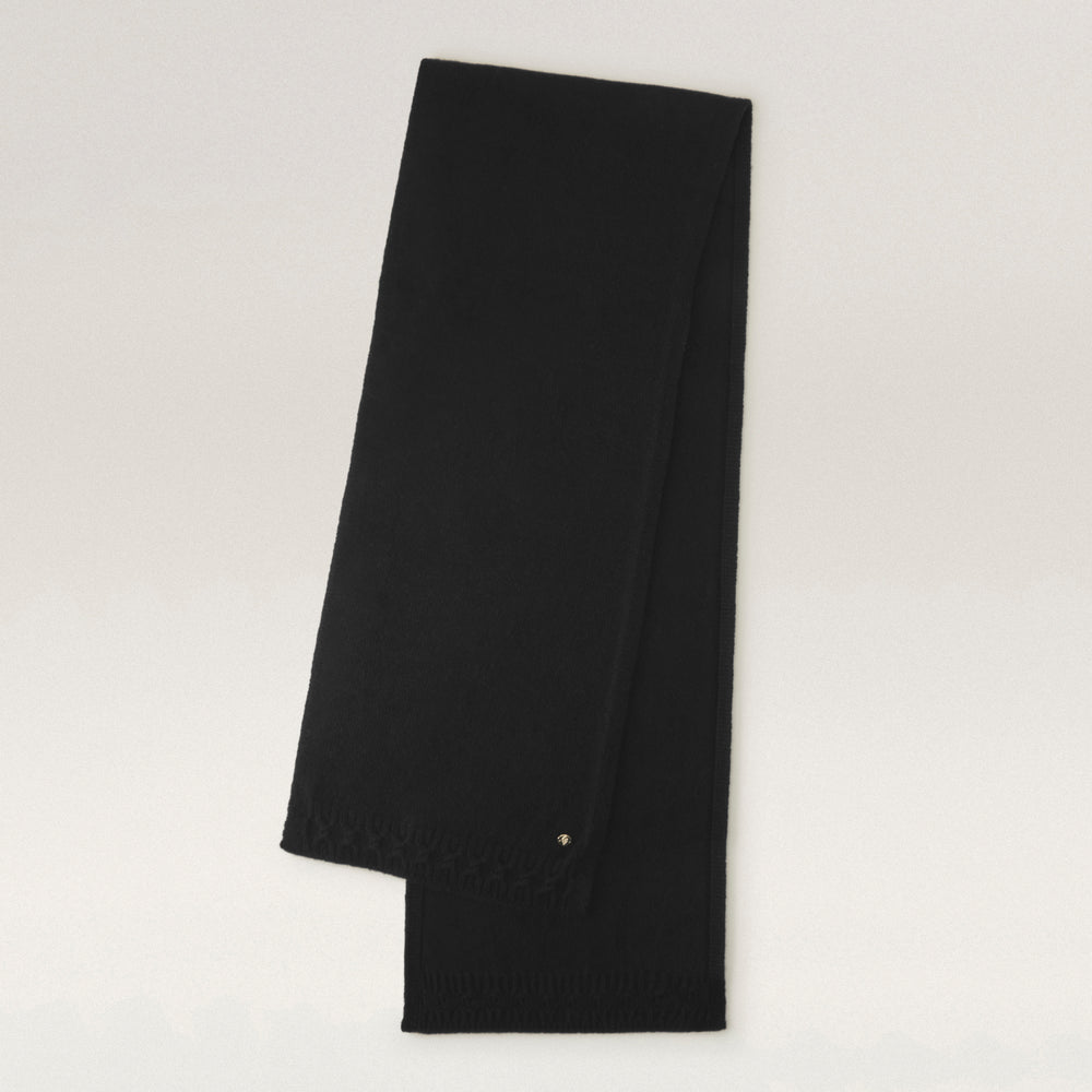 Cashmere Oblong Scarf Black Candine Scarves