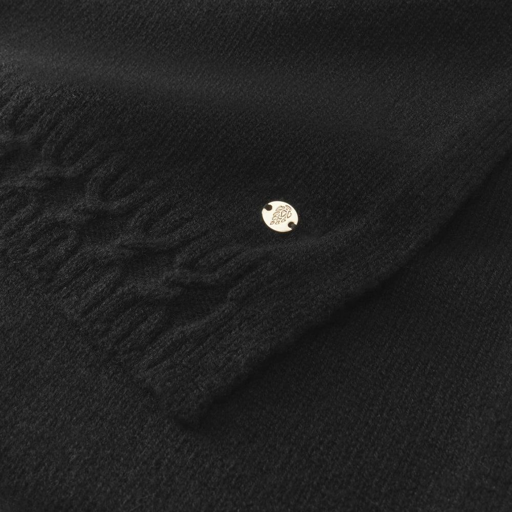 Cashmere Oblong Scarf Black Candine Scarves