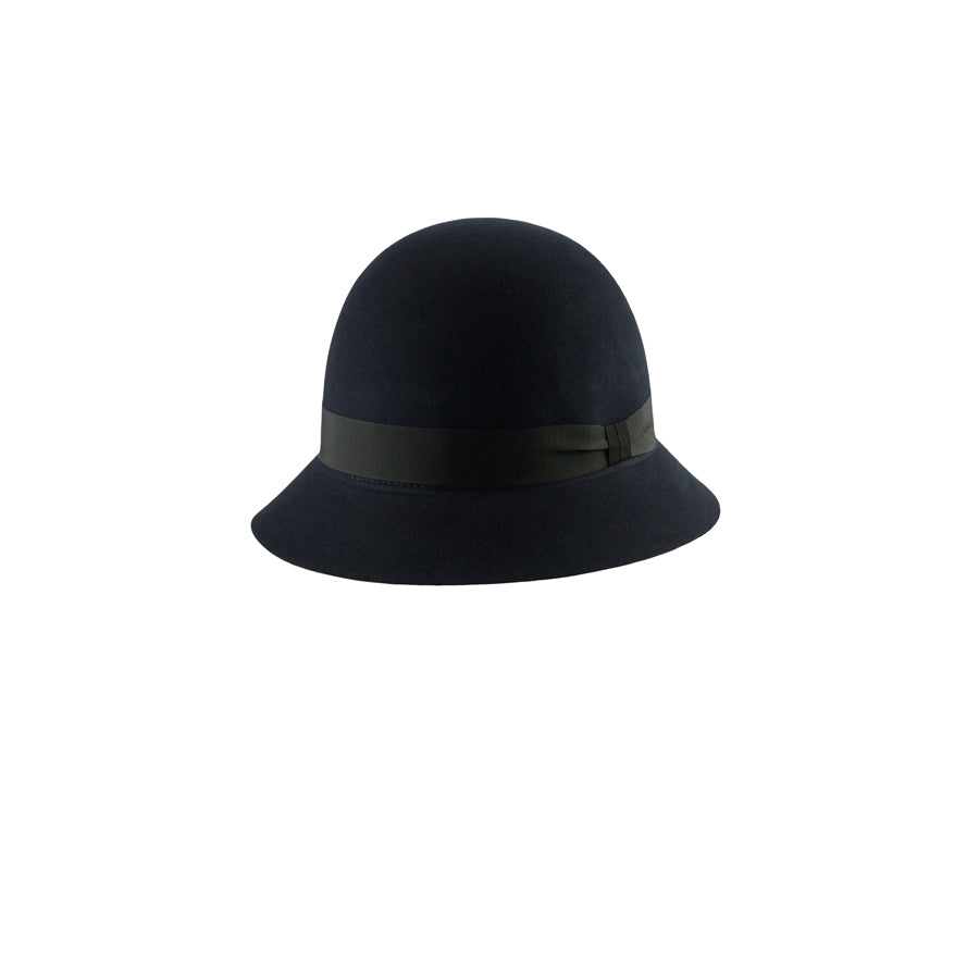 Etta | Ink Black Women's Cloche Hat| Helen Kaminski
