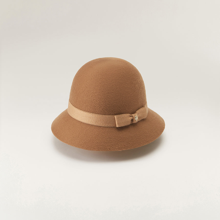Alfreda 6 Short Brim Cloche Hat in Camel Helen Kaminski AU