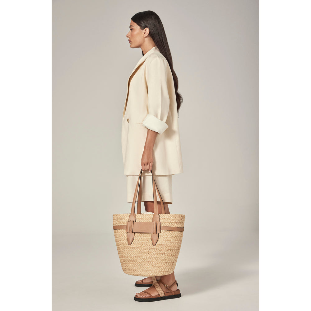 Lipari L Tote - Natural Caramel - Helen Kaminski AU