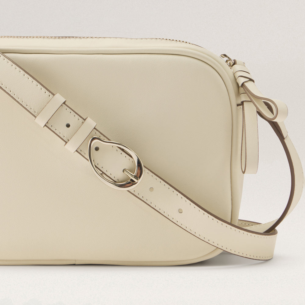 Buy Libi Leather Camera Bag - Parchment - Helen Kaminski AU