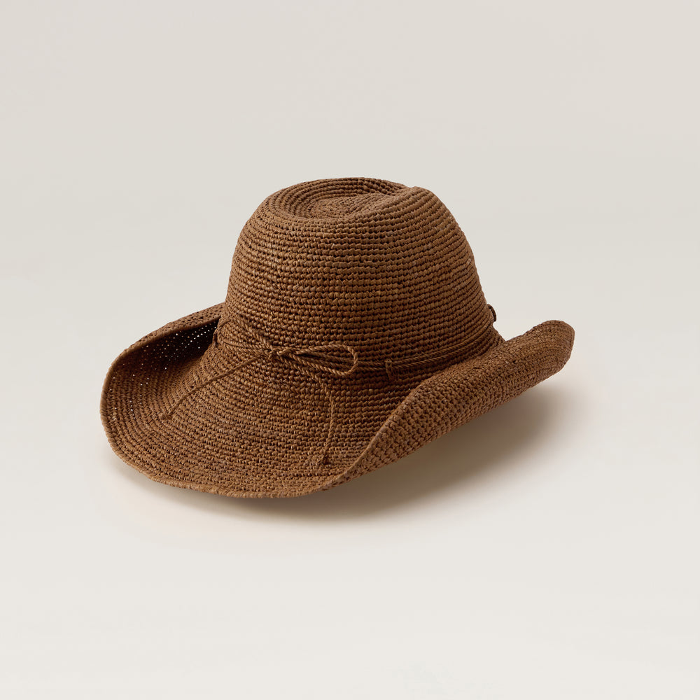 HELEN KAMINSKI☆ブラウン BELEN Belen Raffia Crochet Fedora Hat - Nutshell | Helen Kaminski AU