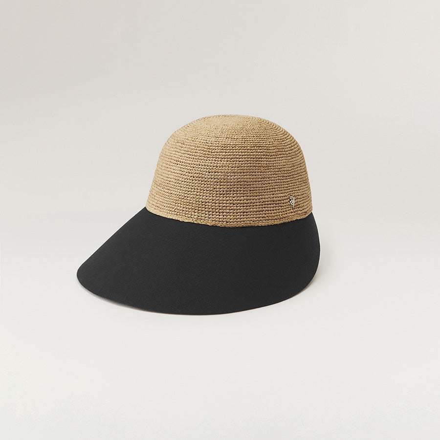 Blaise Raffia & Linen Cap