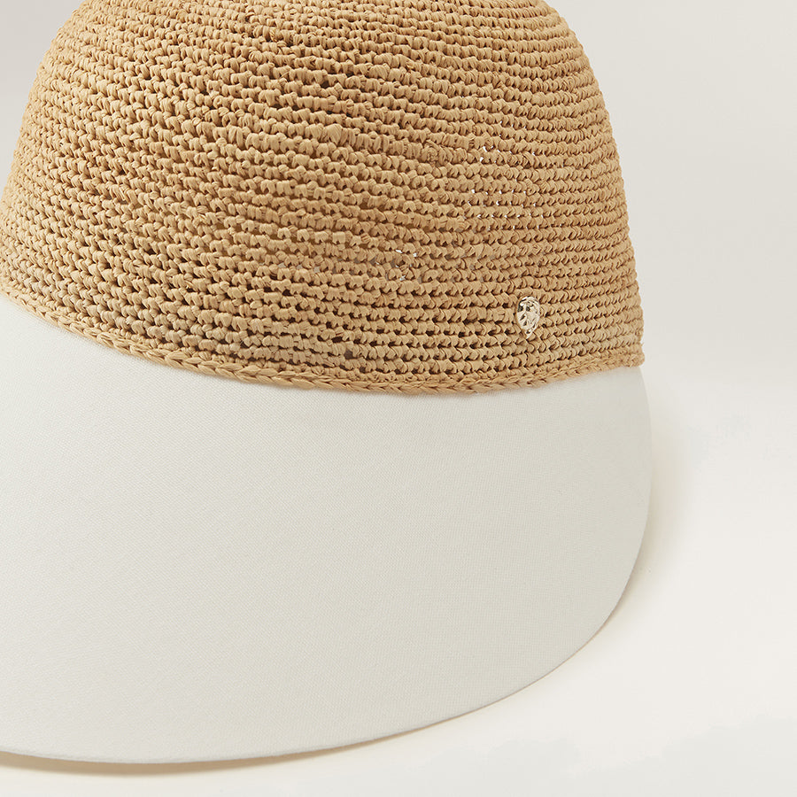 Blaise Raffia & Linen Cap