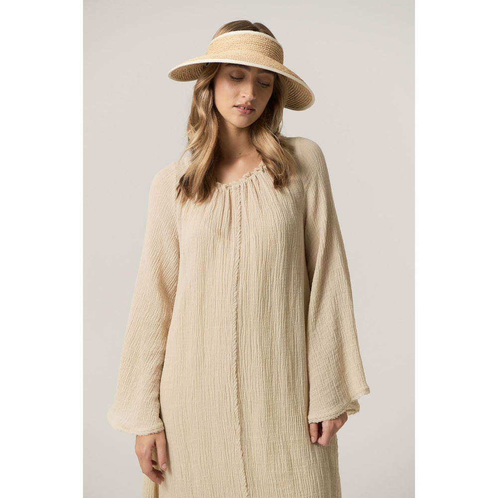 Mita Raffia Visor in Natural Sand - Helen Kaminski AU Mita Raffia Visor in Natural Sand - Helen Kaminski AU