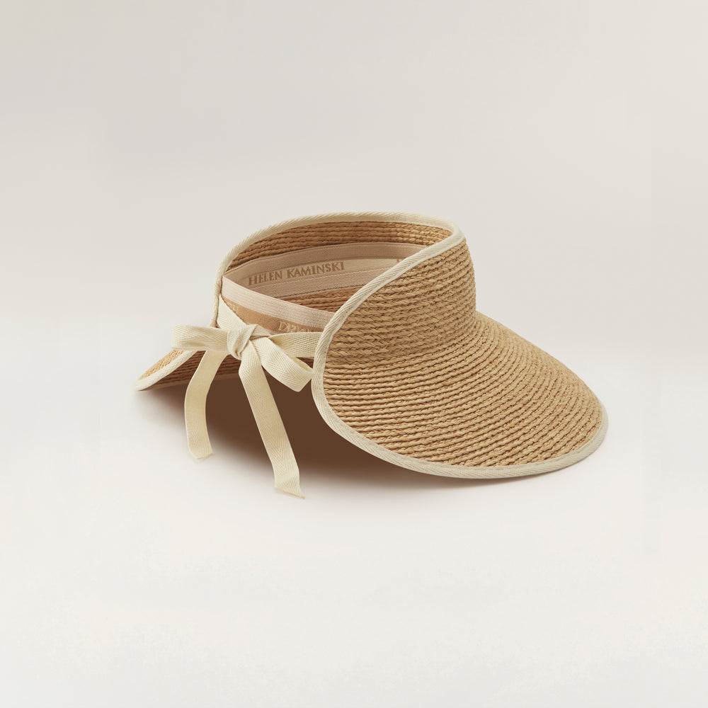 Mai Natural Sand Visor Hat - Helen Kaminski AU