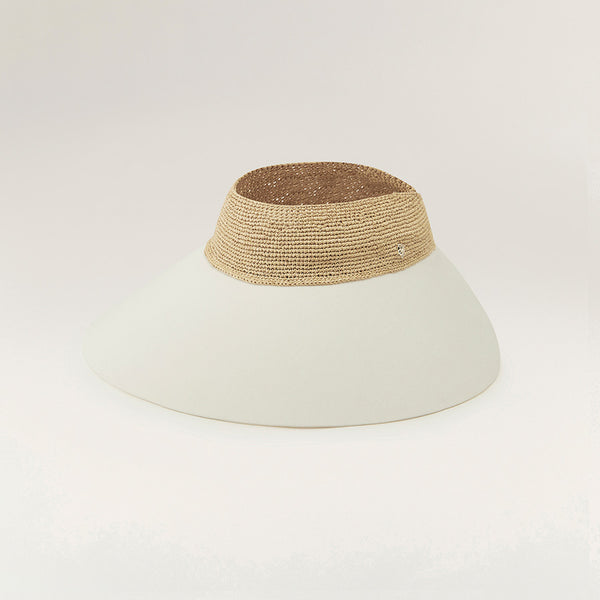 Rosalie Sun Visor in Natural Off White - Helen Kaminski AU