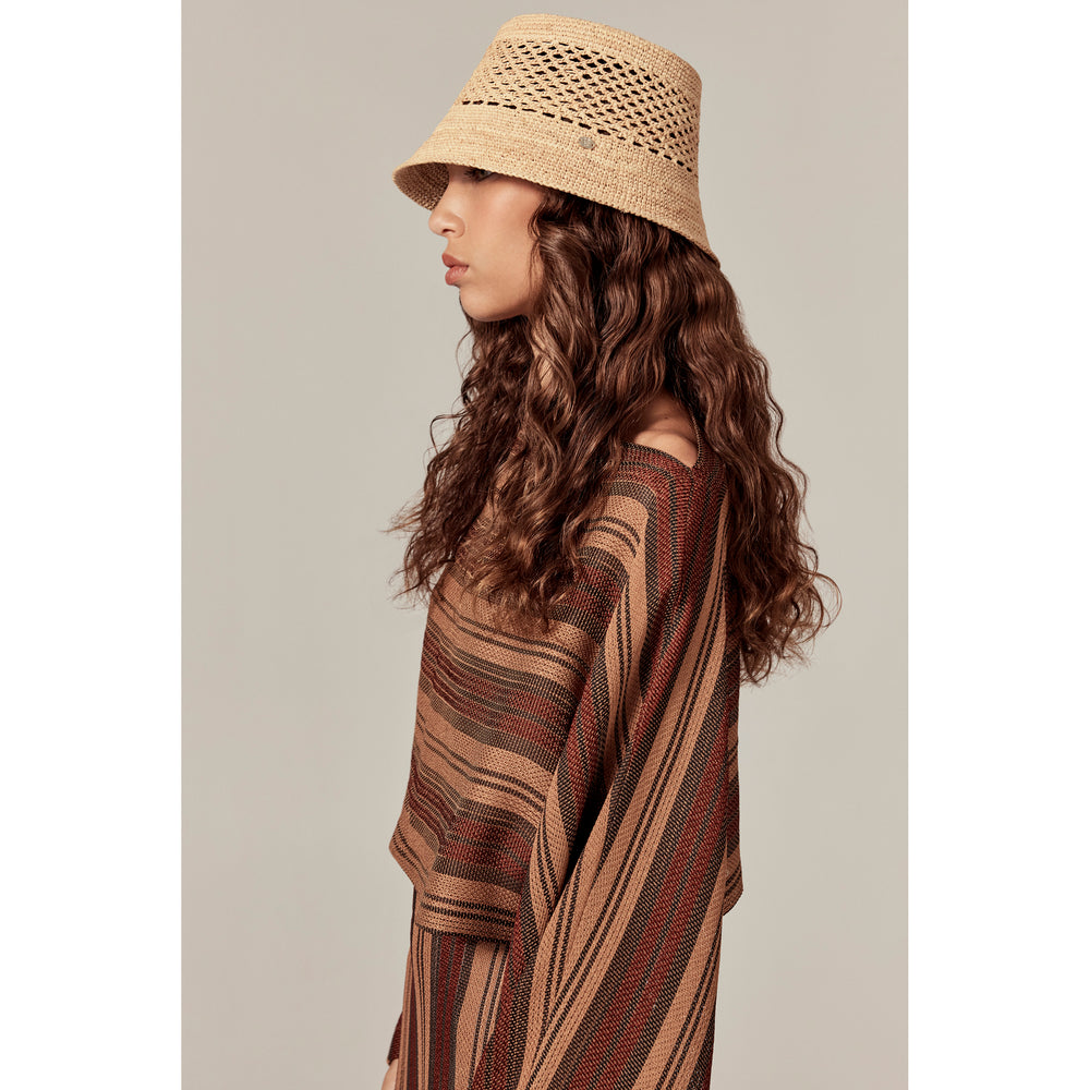 Hana Raffia Bucket - Natural - Bucket Hat | Helen Kaminski AU