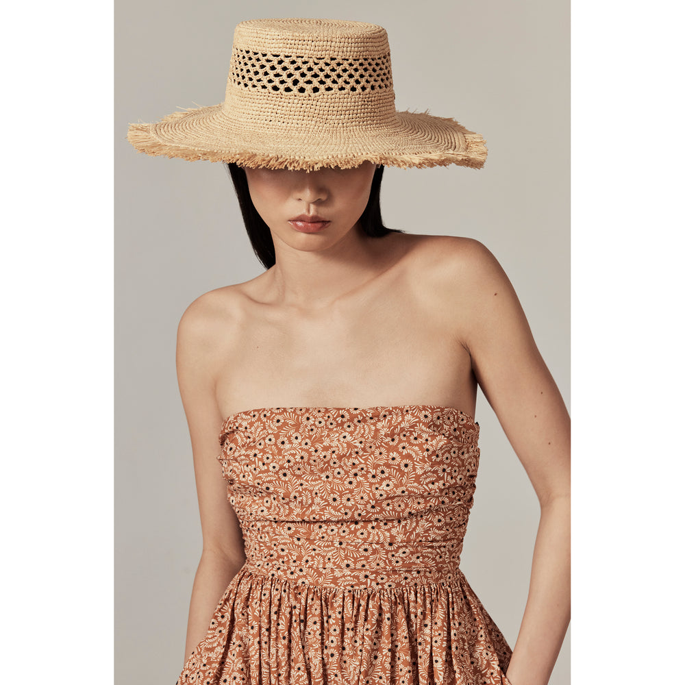 Ivy Raffia Boater Hat - Natural | Helen Kaminski AU Ivy Raffia Boater Hat - Natural | Helen Kaminski AU