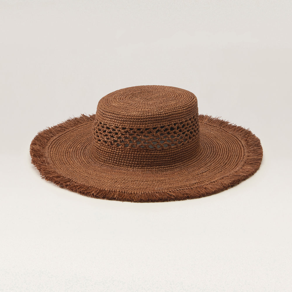 Buy Ivy Raffia Boater - Nutshell - Helen Kaminski AU