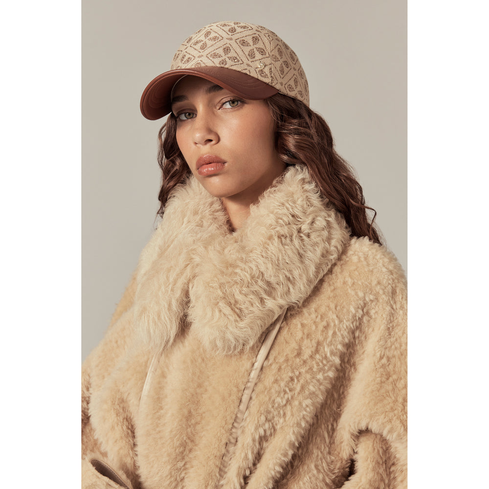 Kennedy Jacquard Cap - Jacquard Latte - Helen Kaminski AU