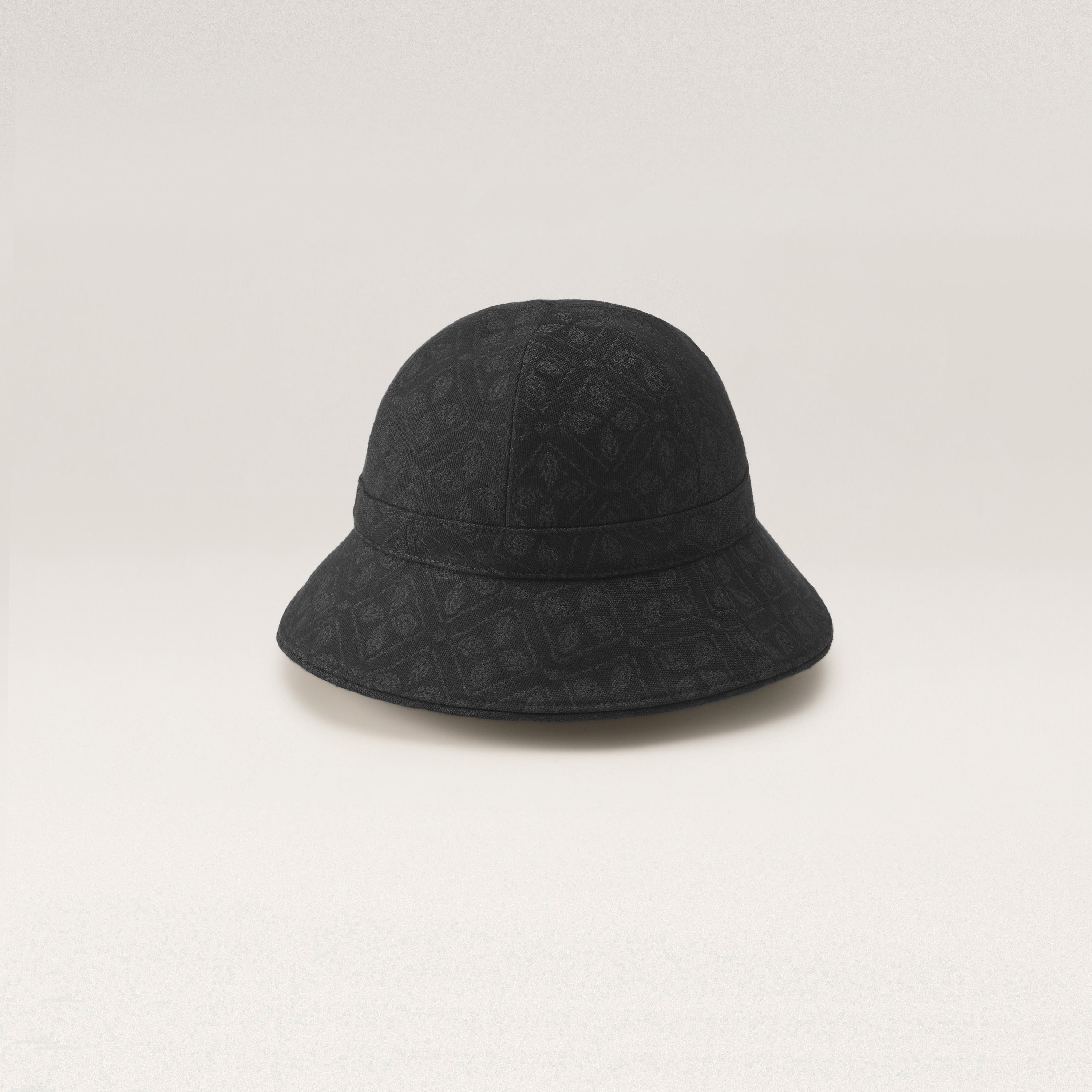 Cecilia Jacquard Cloche Hat - Jacquard Black | Helen Kaminski AU