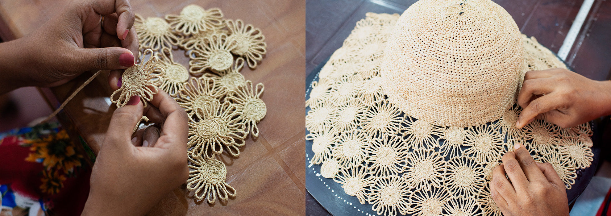 Raffia Lace Flower - Raffia Techniques - Helen Kaminski AU