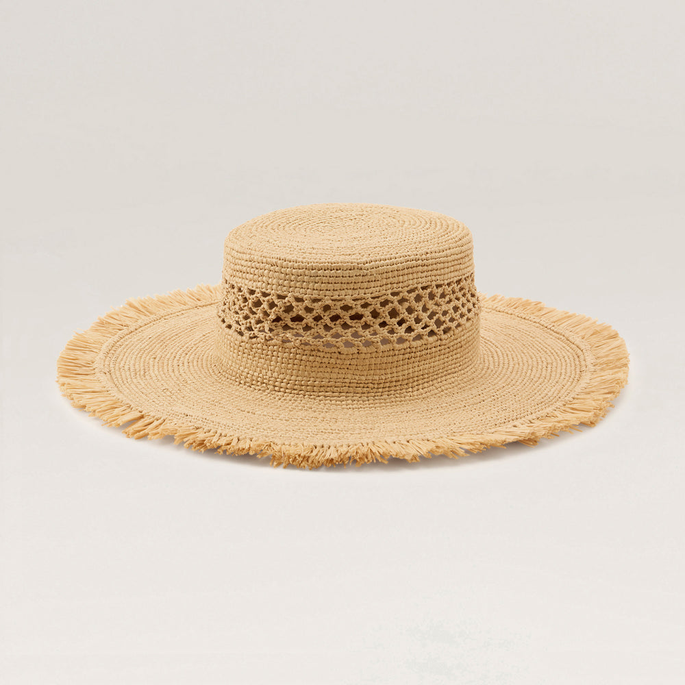 Ivy Raffia Boater Hat - Natural | Helen Kaminski AU display picture 2