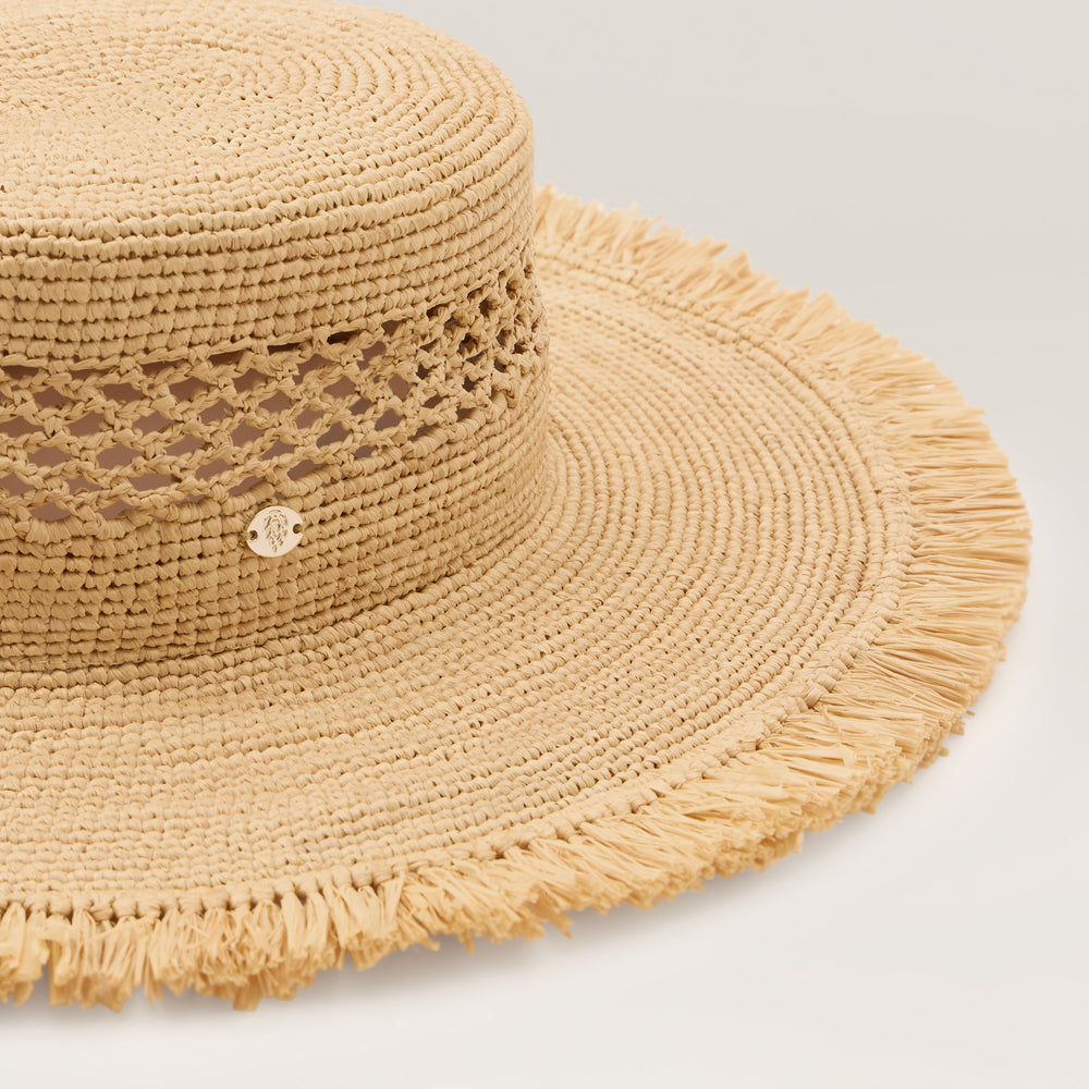 Ivy Raffia Boater Hat - Natural | Helen Kaminski AU Ivy Raffia Boater Hat - Natural | Helen Kaminski AU