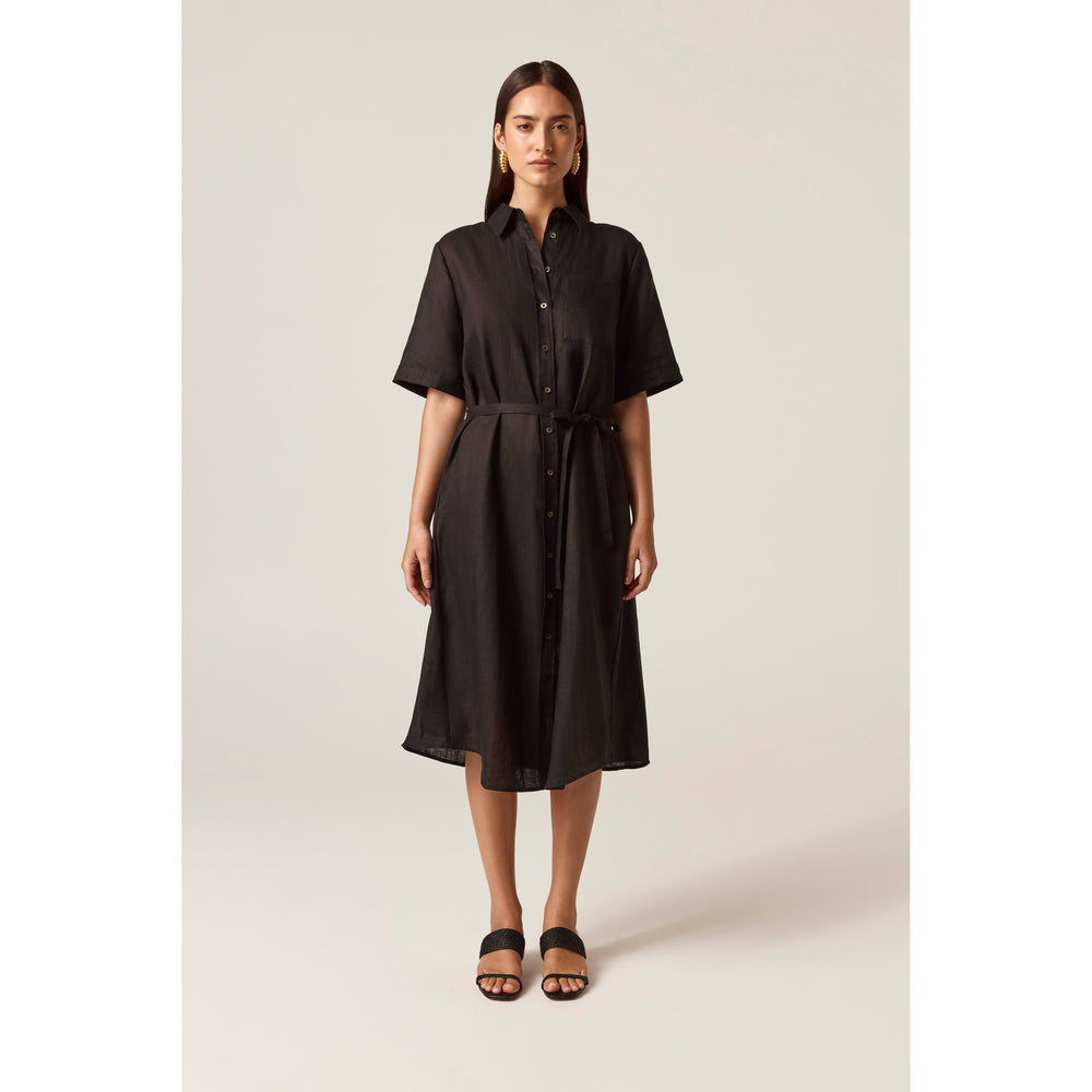 Premium Linen Shirt Dress