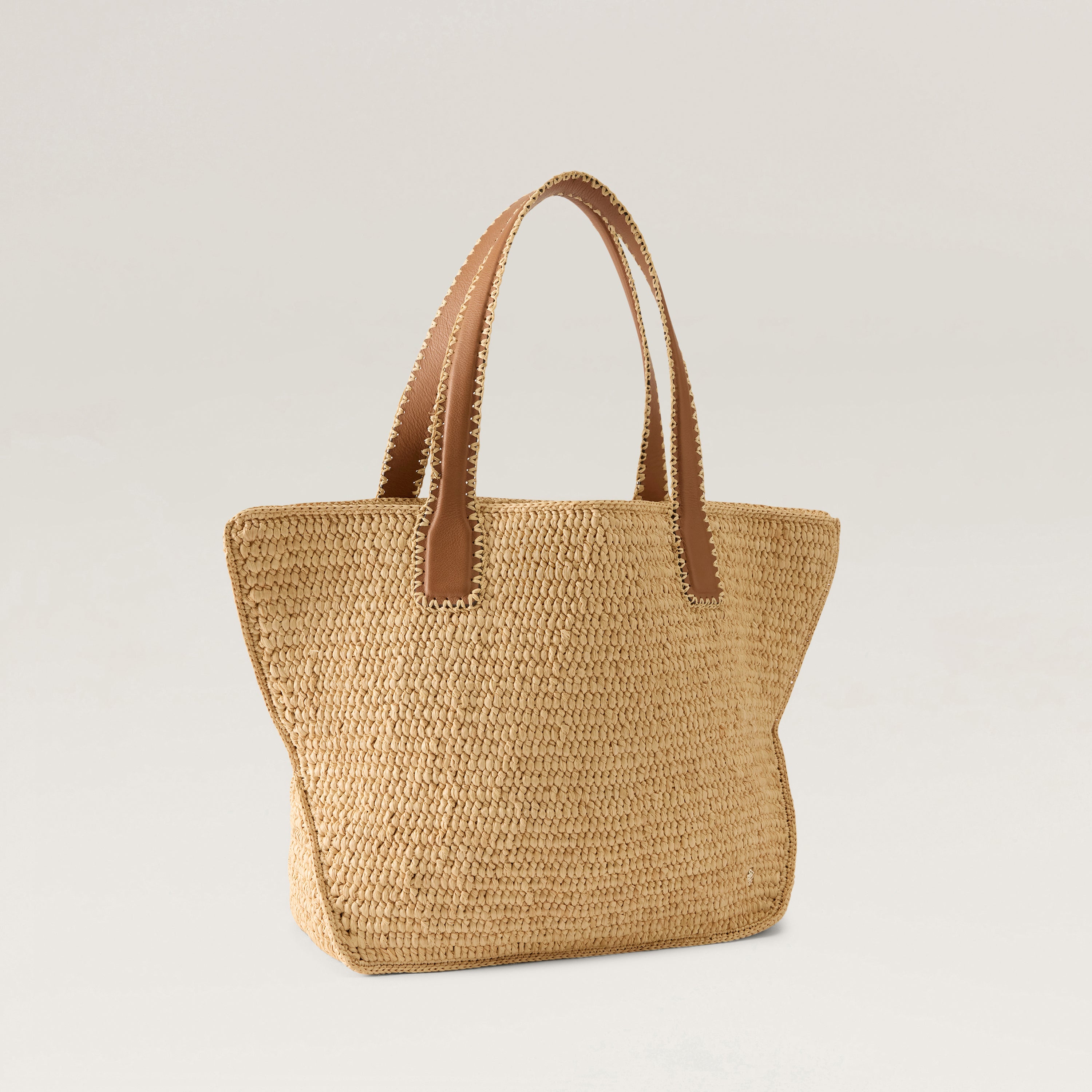TRAUM.linokekena□new.333-originalリネンtote Liyoni Raffia Crochet Tote - Natural/Cotto - Large Bag | Helen