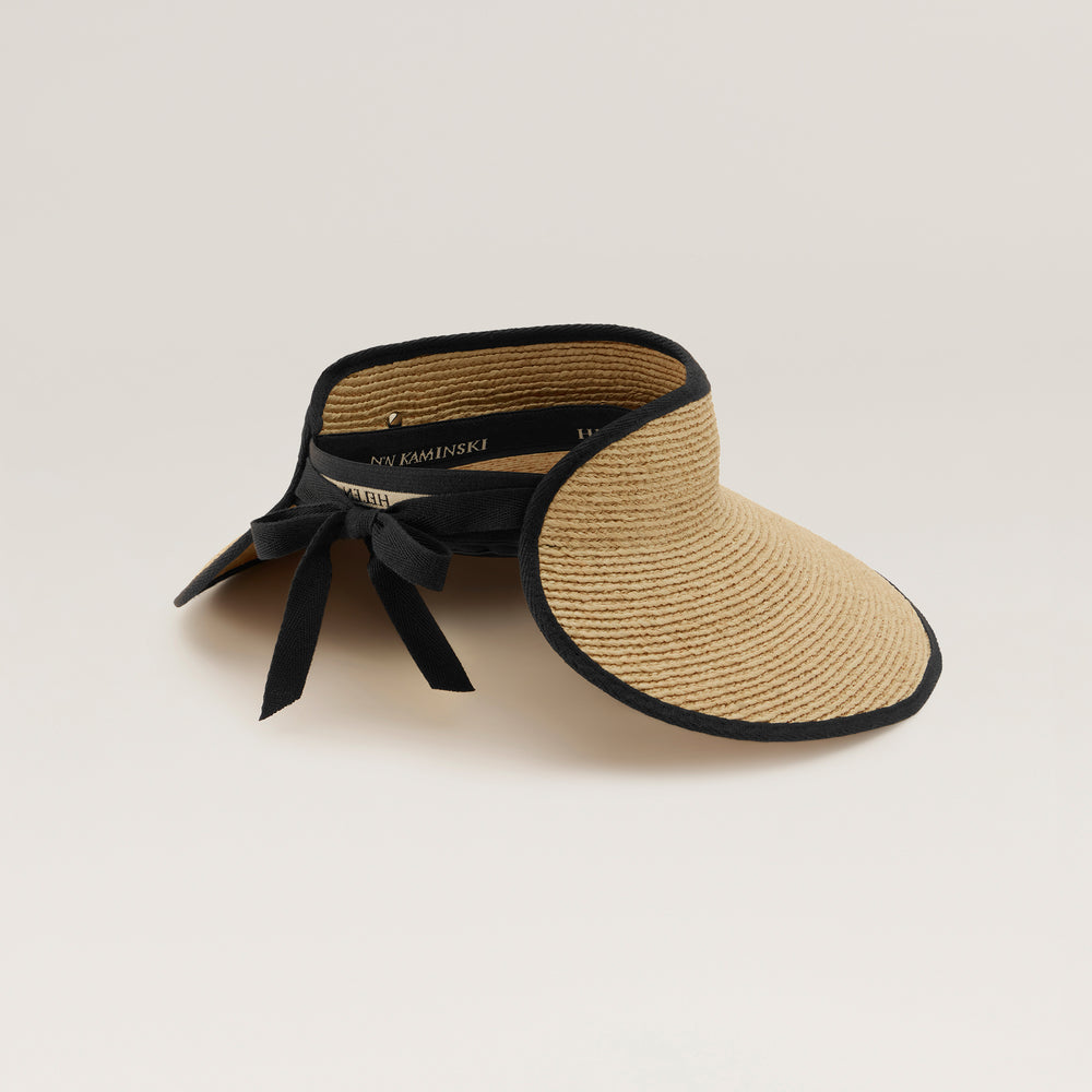 Mai Natural Midnight Visor Hat - Helen Kaminski AU