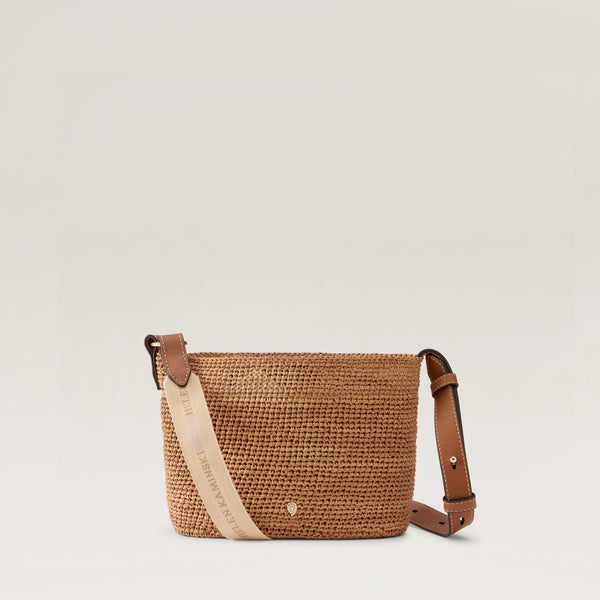 Nalin Raffia Crochet Crossbody Bag - Nougat | Helen Kaminski AU