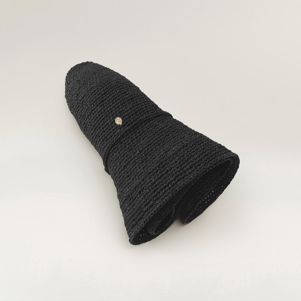 帽子 HELEN KAMINSKI PROVENCE10 raffia CHARCO Provence 10 Raffia Crochet Hat - Charcoal | Helen Kaminski AU
