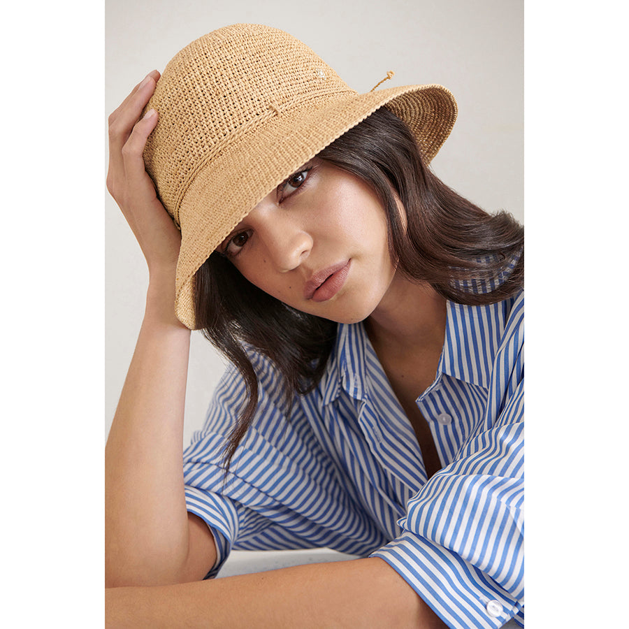 Provence 8 Raffia Crochet Hat - Natural | Helen Kaminski AU