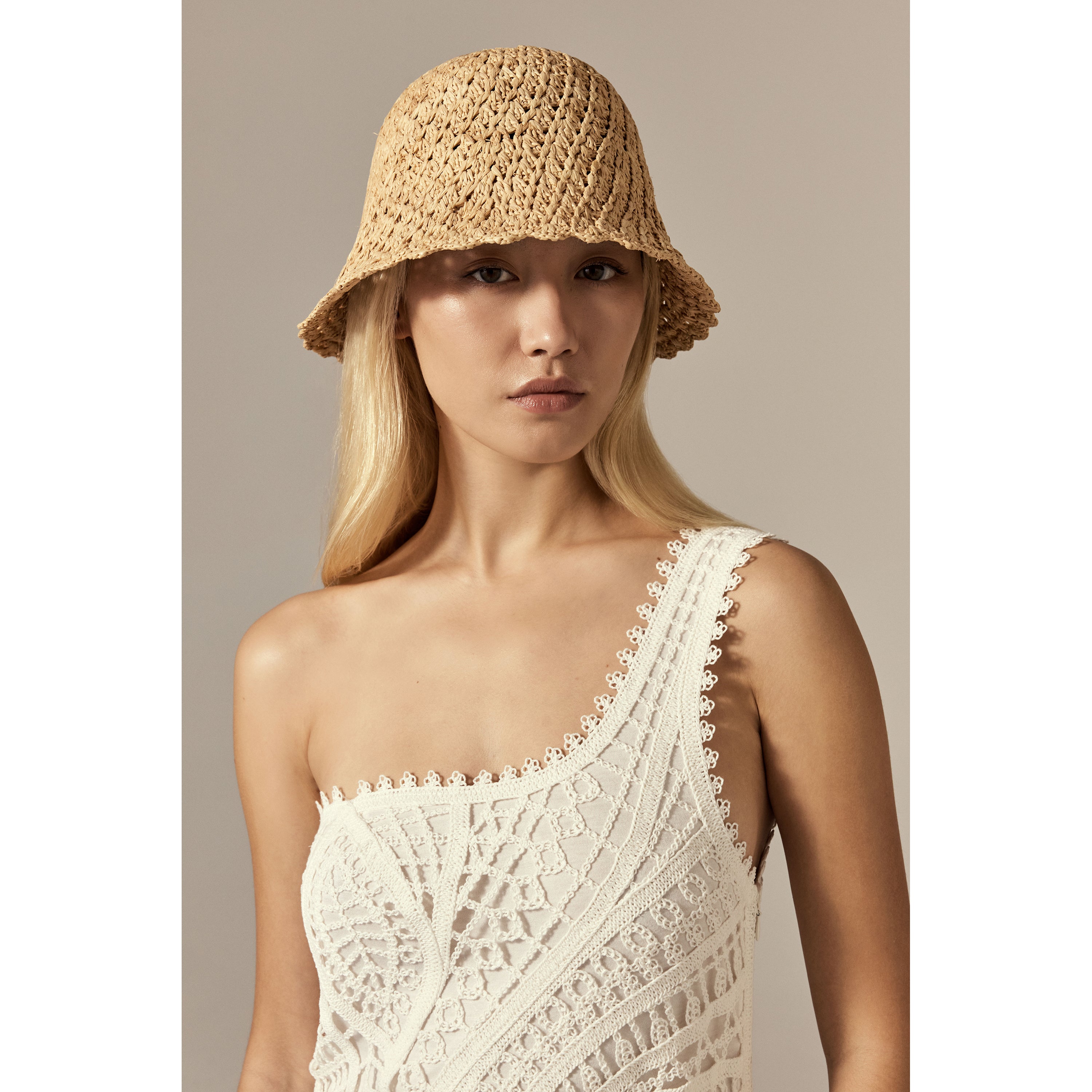 Rio Raffia Crochet Cloche Hat - Natural | Helen Kaminski AU
