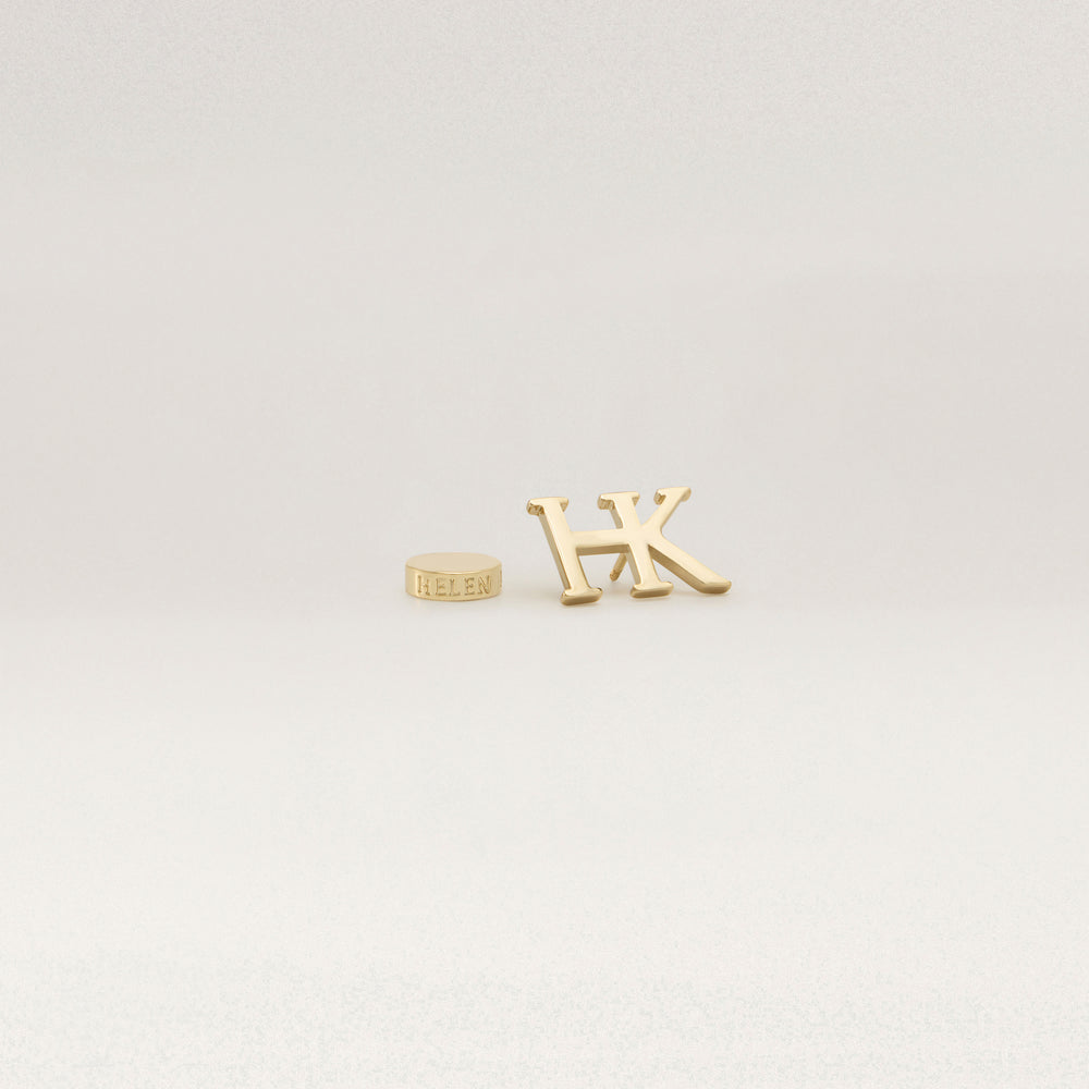 Signature HK Charm Hat Pin - Light Gold | Helen Kaminski AU