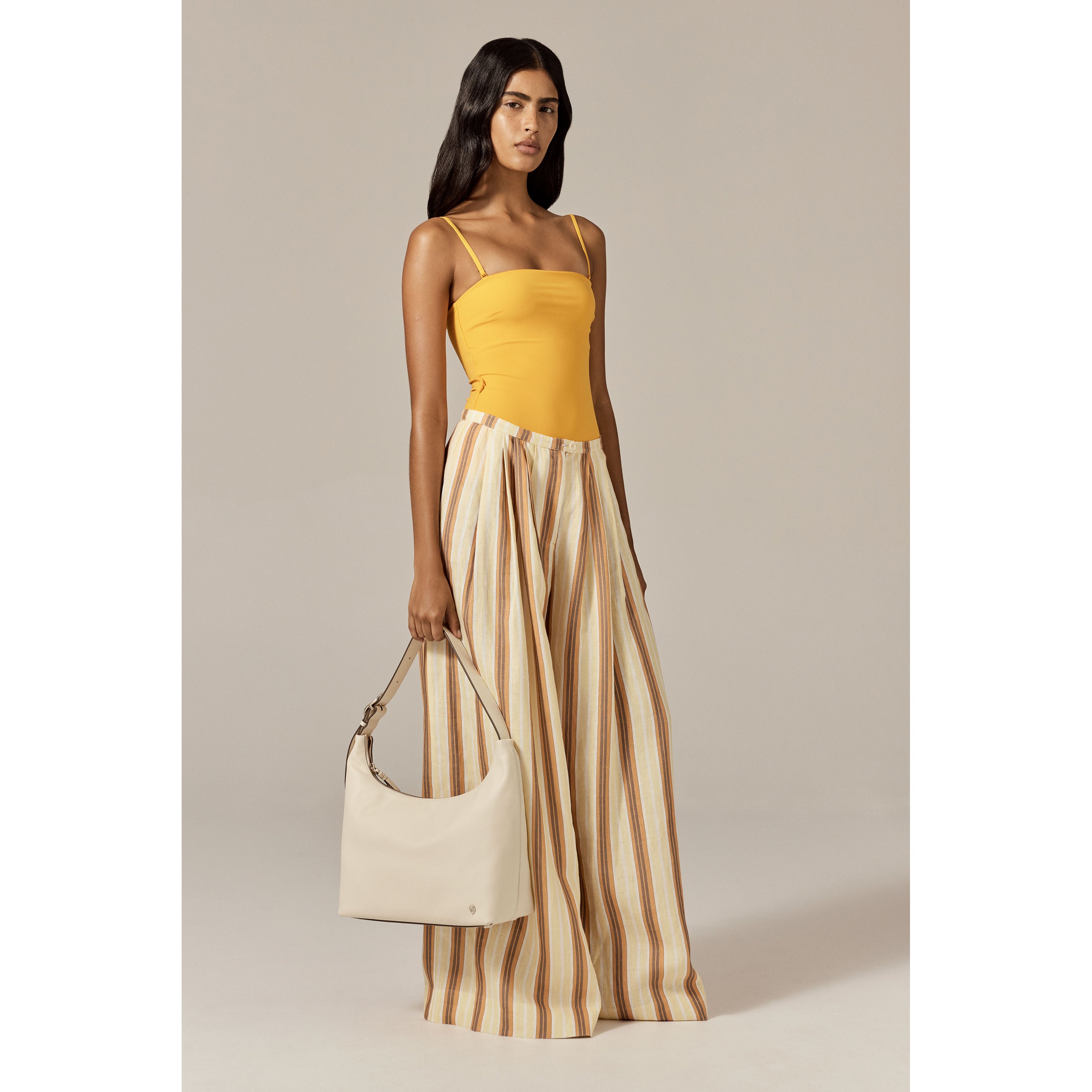 Signy Leather Shoulder Bag - Parchment - Helen Kaminski AU
