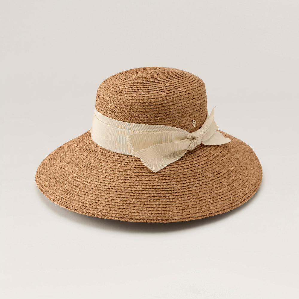 HELEN KAMINSKI AUSTRALIA 麦わら帽子 Tilly Raffia Braid Sun Hat - Nougat/Cream | Helen Kaminski AU