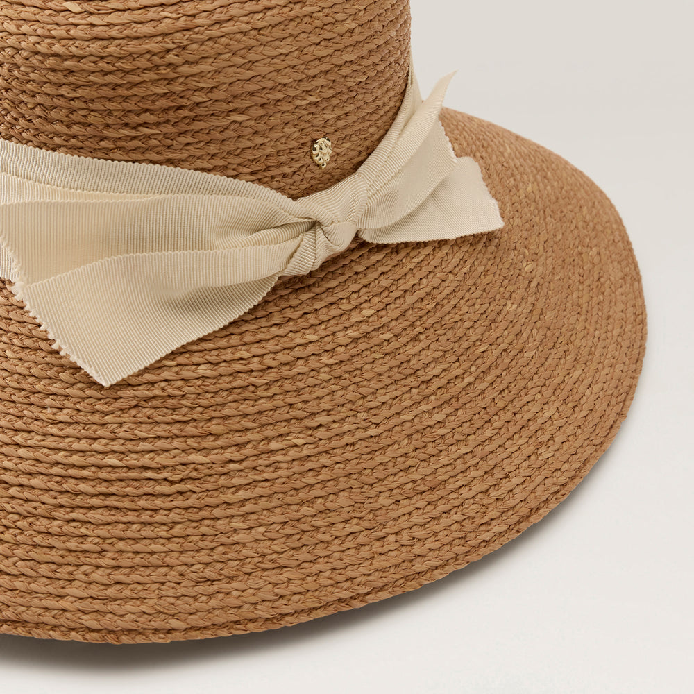 Tilly Raffia Braid Sun Hat - Nougat/Cream | Helen Kaminski AU