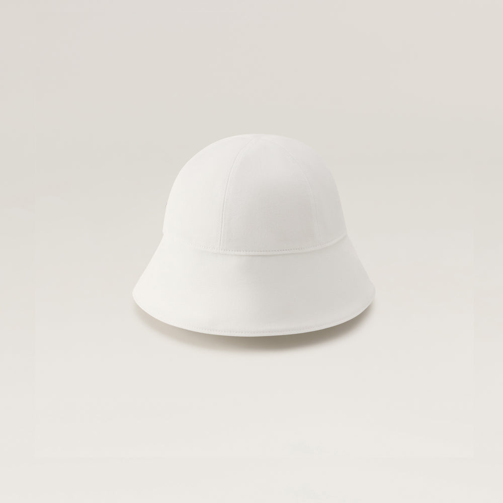 Zahara Organic Cotton Cloche Hat - White | Helen Kaminski AU